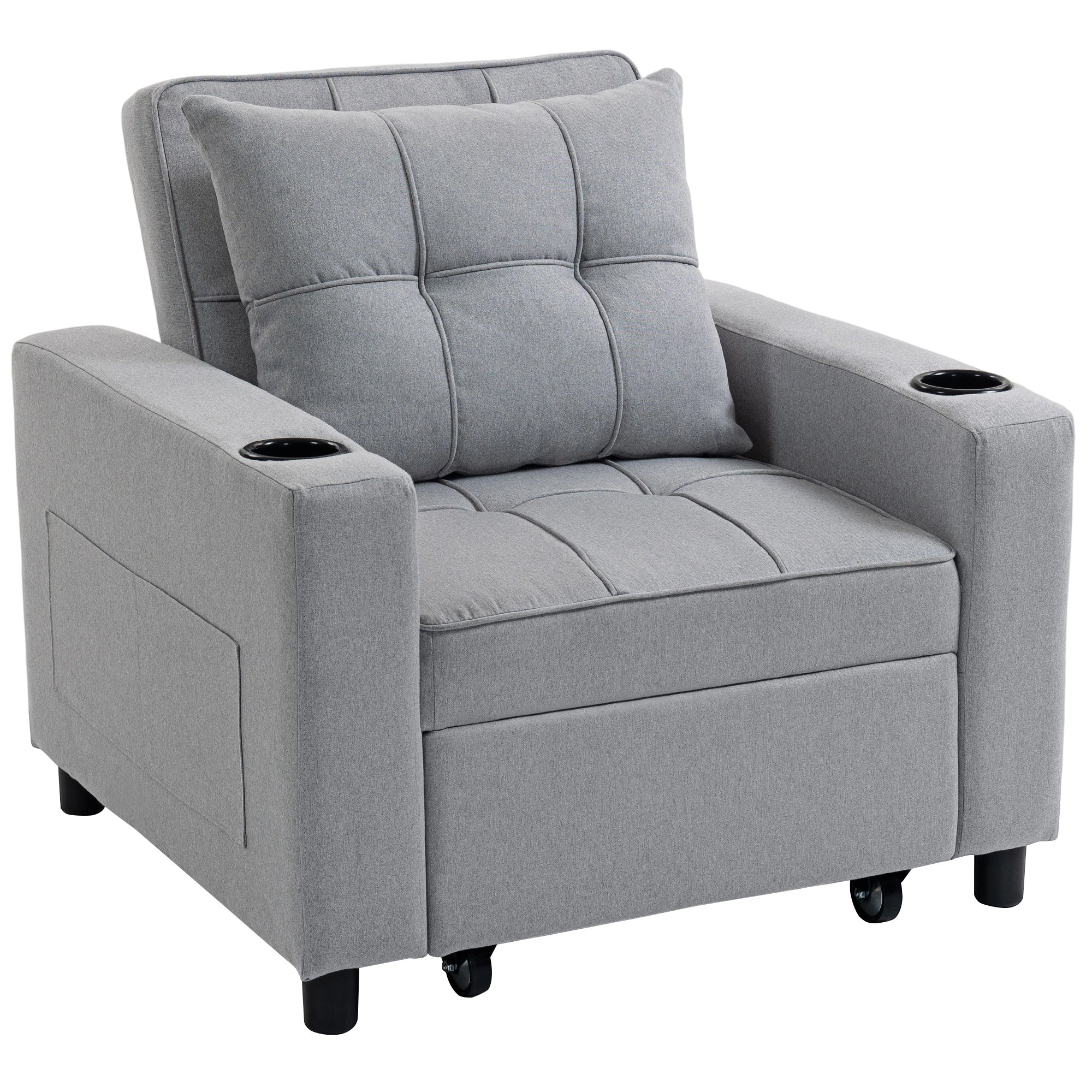 -in- Single Sofa Bed, Convertible Sleeper Chair Bed