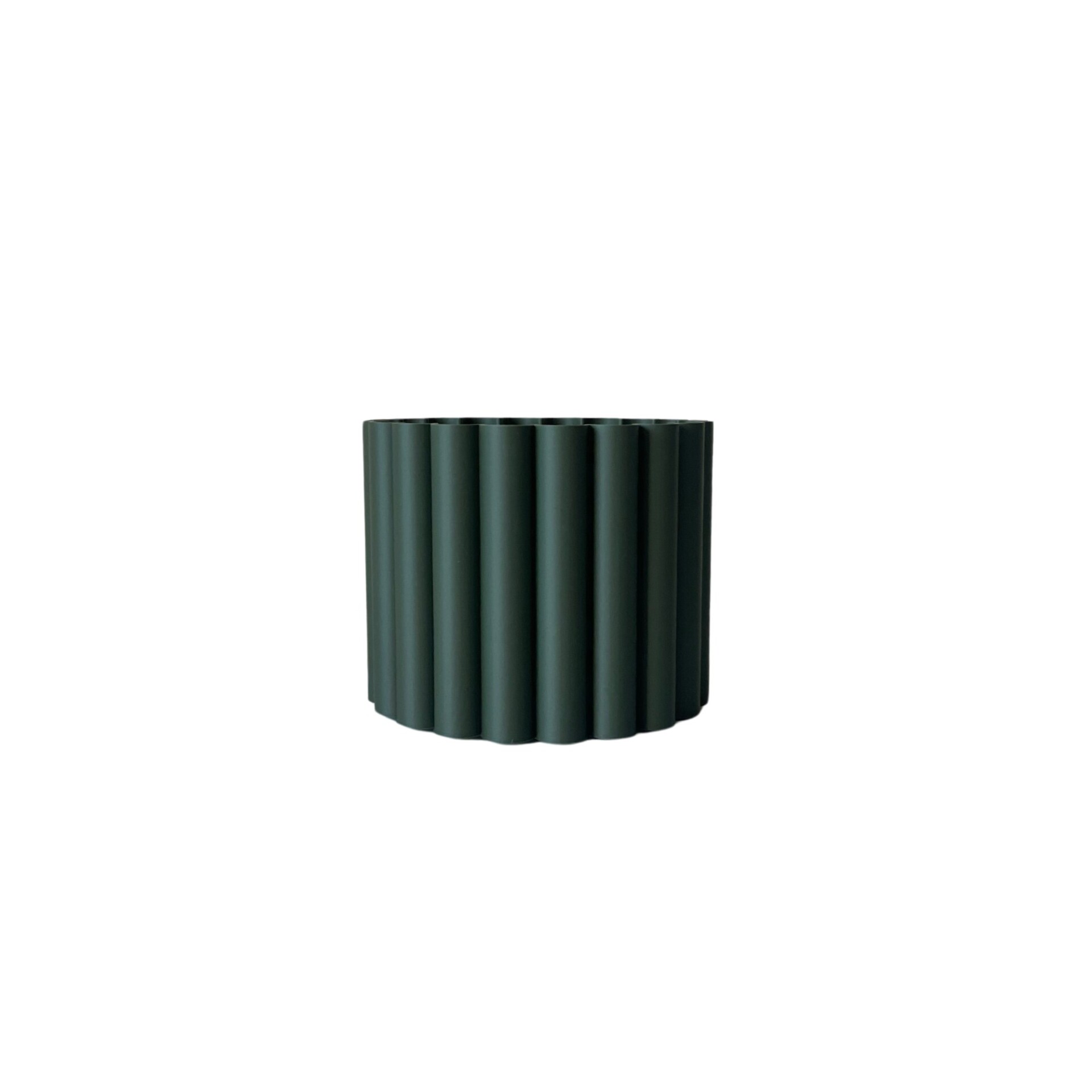 Terra Ribbed Vase - Plant Pot Navy Blue