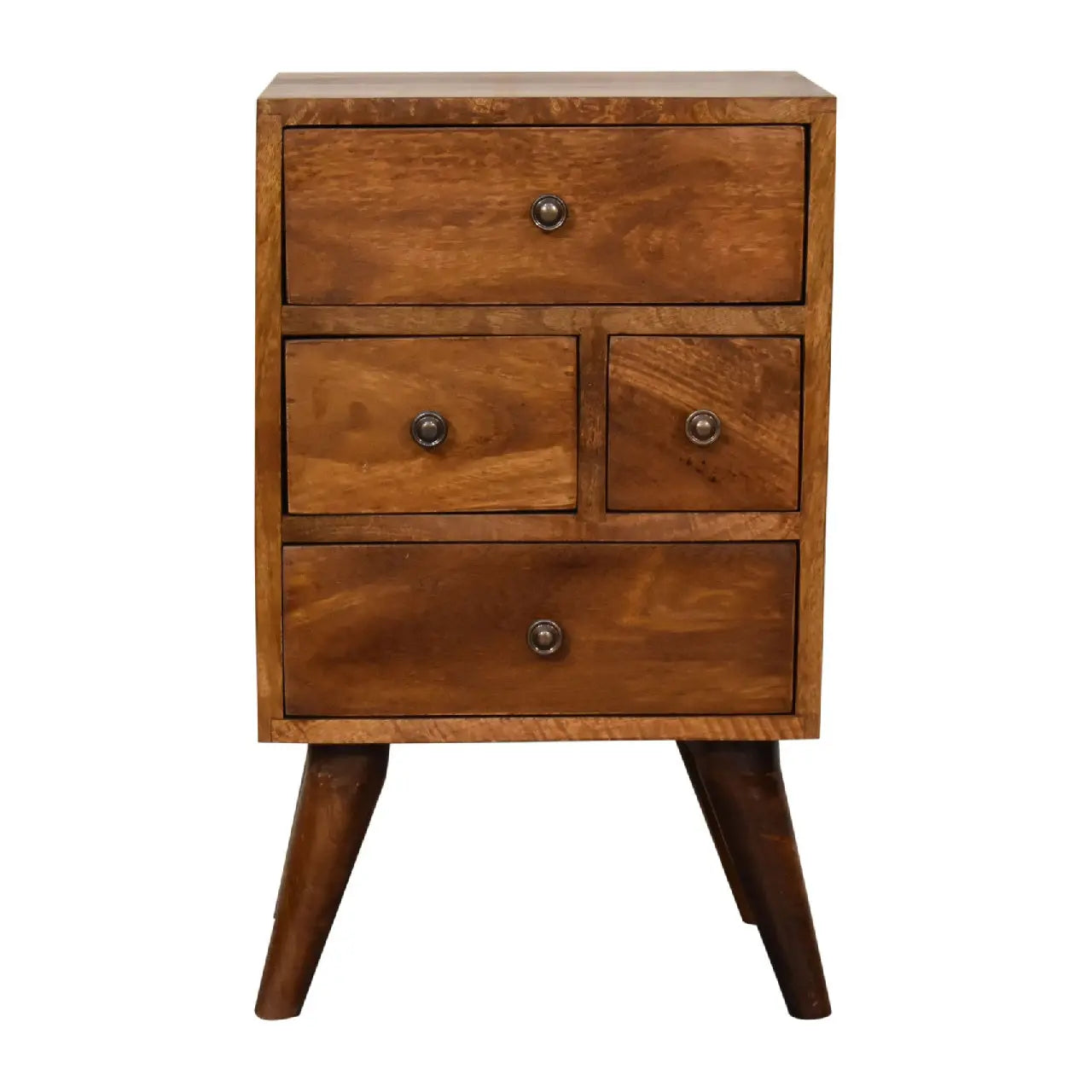 Drawer Multi Chestnut Bedside Durable and Elegant Bedroom Table