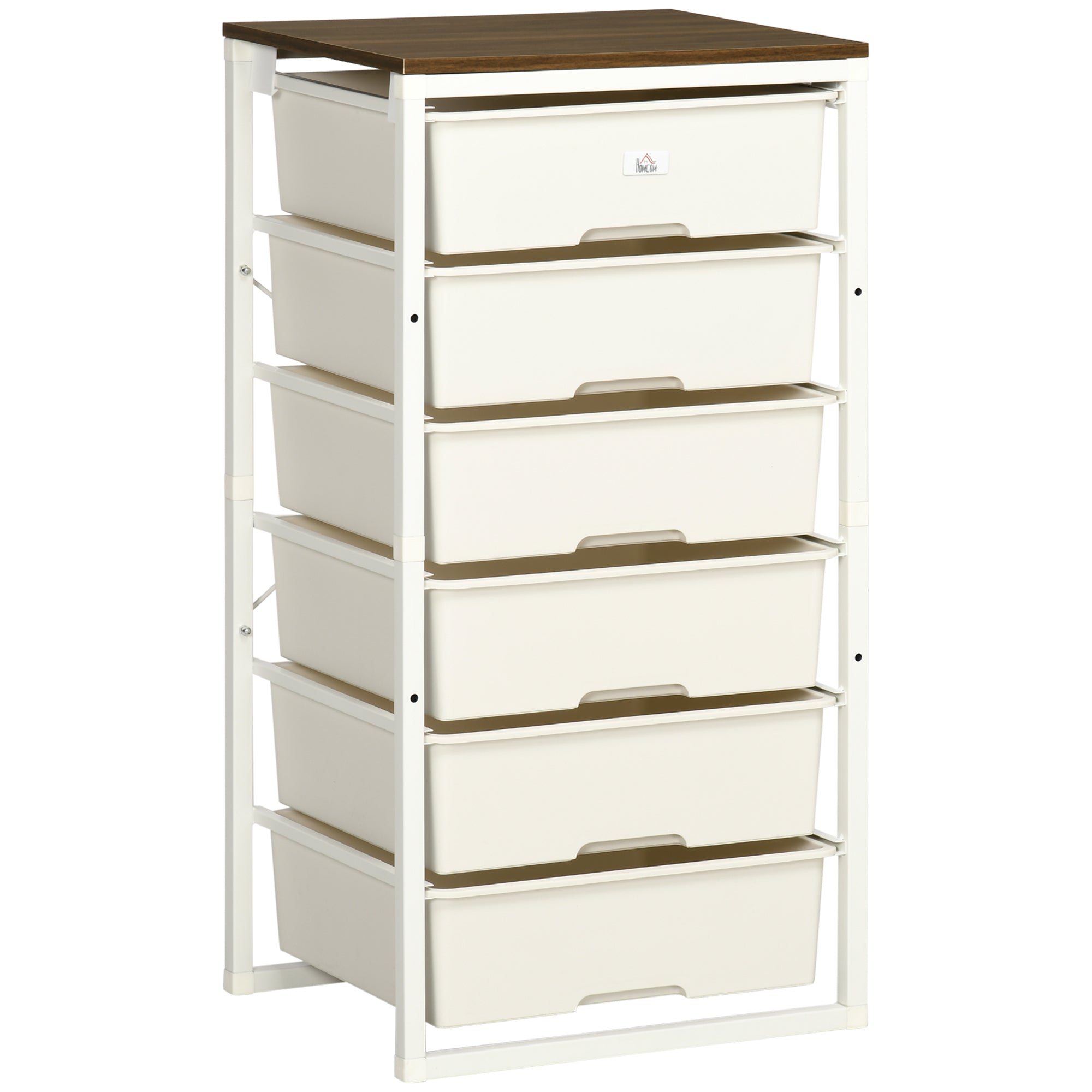 MCL Bedroom Chest of Drawers, -Drawer Dresser, Tall Storage Drawer Unit with Steel Frame for Living Room, White