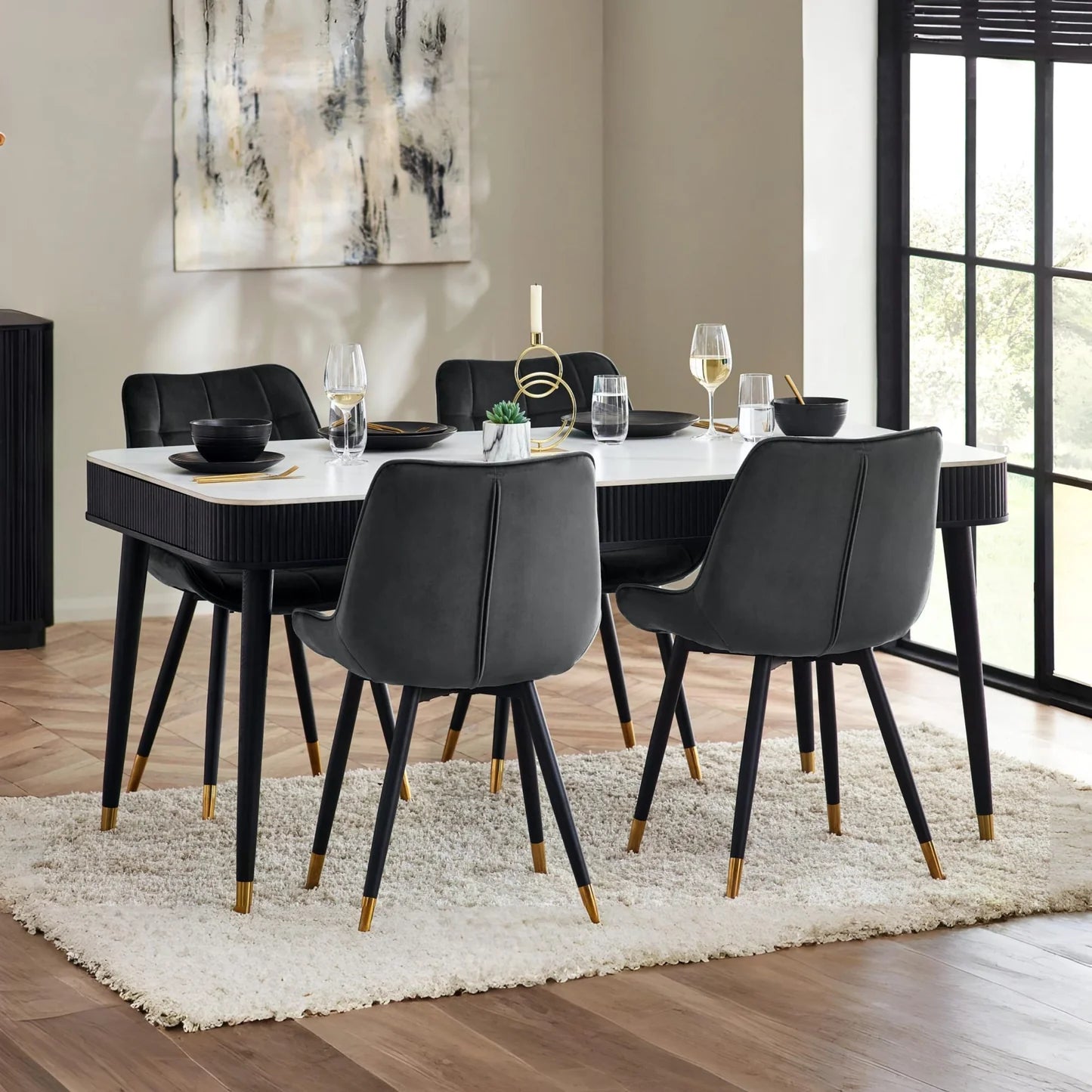 Louis Fluted Extending Dining Table