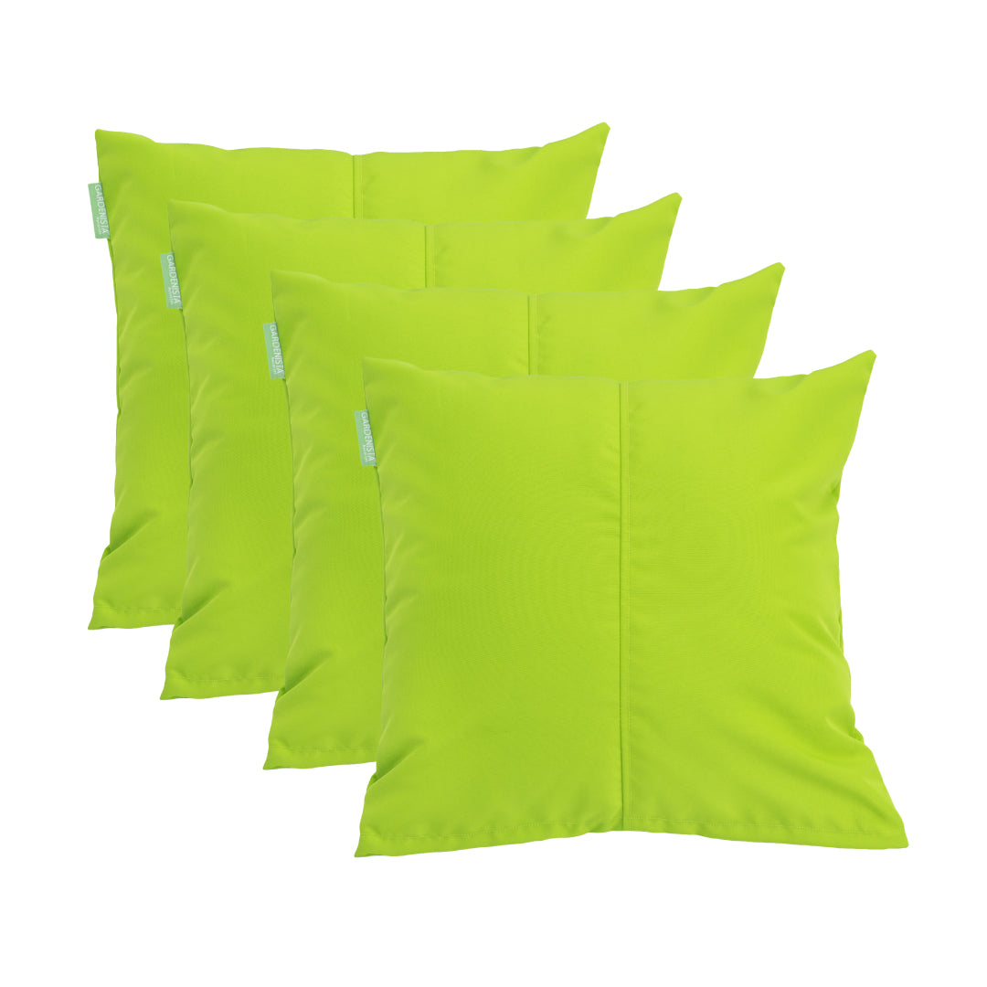 Centre Join Water Resistant Scatter Cushions Garden Furniture Cushion Indoor Outdoor Pillow - Lime Packs of