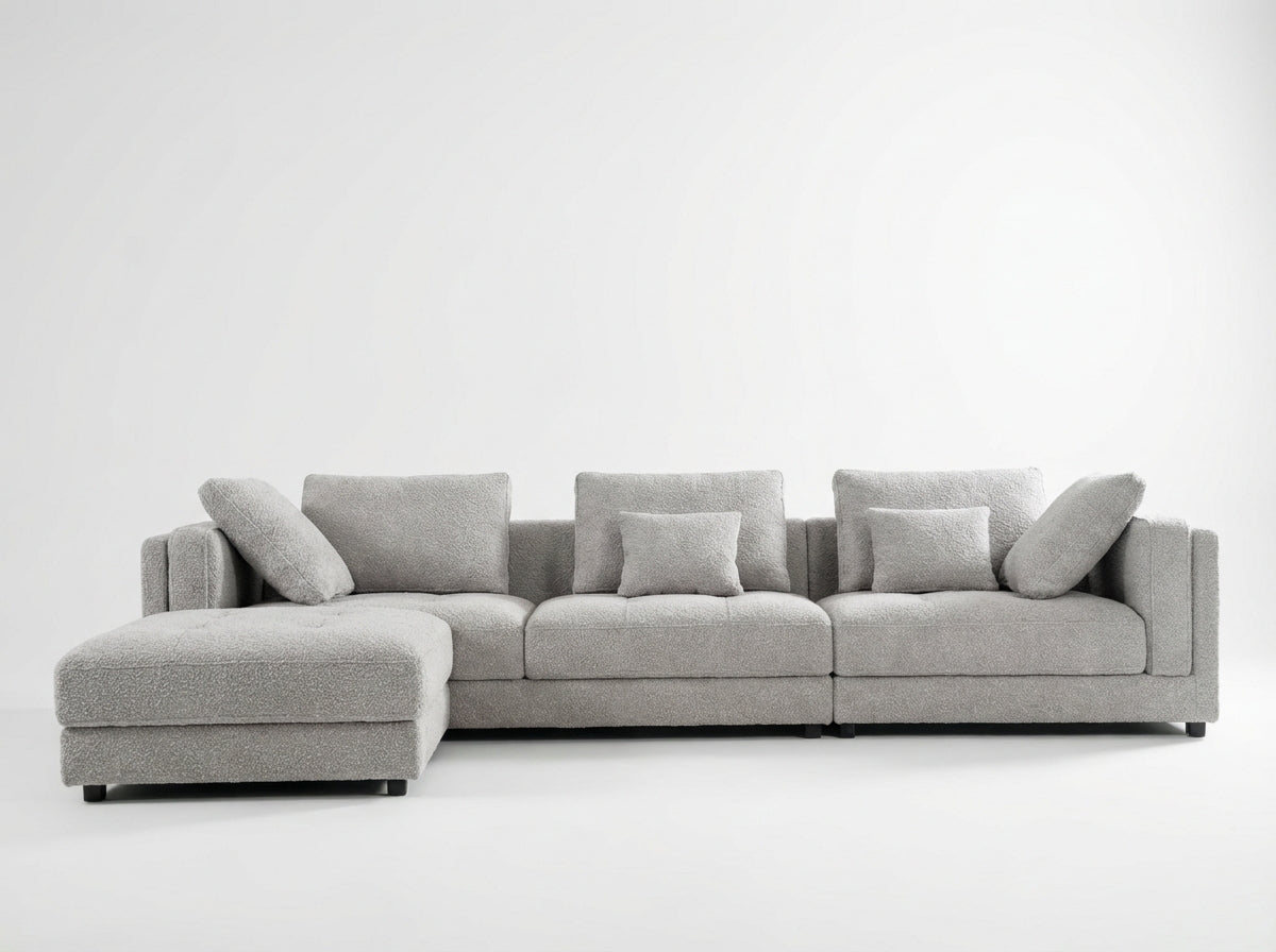 Araco Atelier Ollie Seater Sofa with Ottoman Mistral