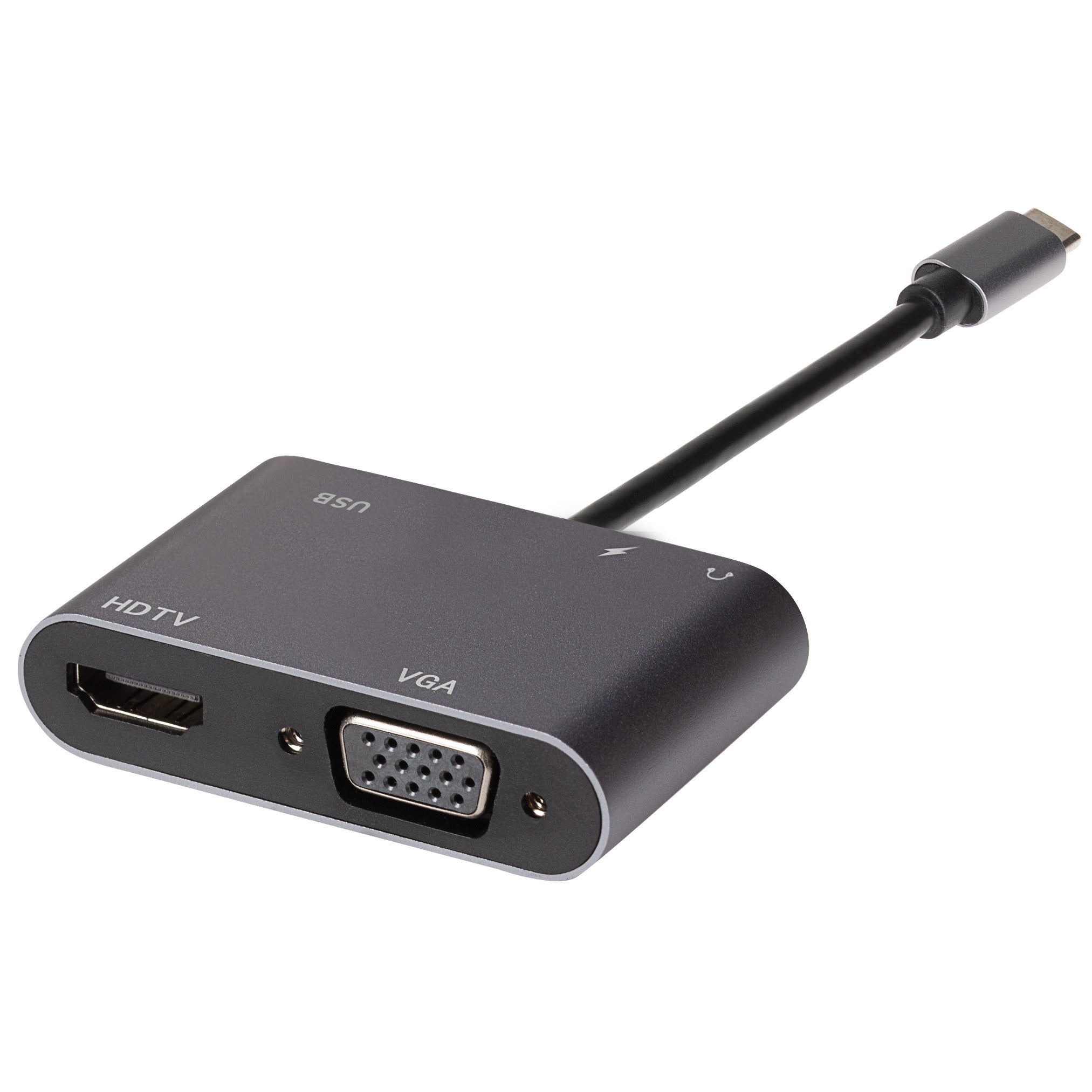 Nikkai B-C Multiport Hub to HDMI K VGA .mm Audio Supports Mirror, Extended and SST Mode