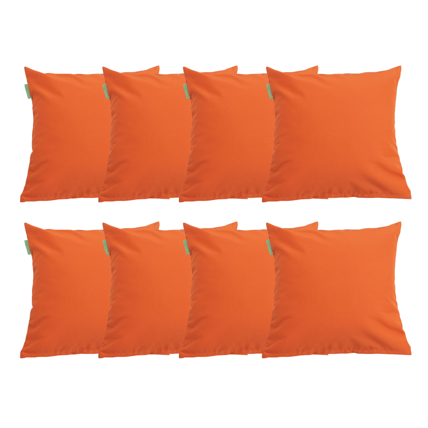 Water Resistant Scatter Cushions Outdoor Square Pillow Chair Cushion - Orange Pack of