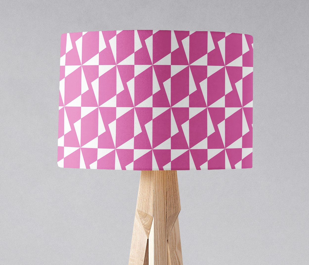 Pink Retro Geometric Lampshade, Ceiling or Table Lamp Shade - Ceiling Shade