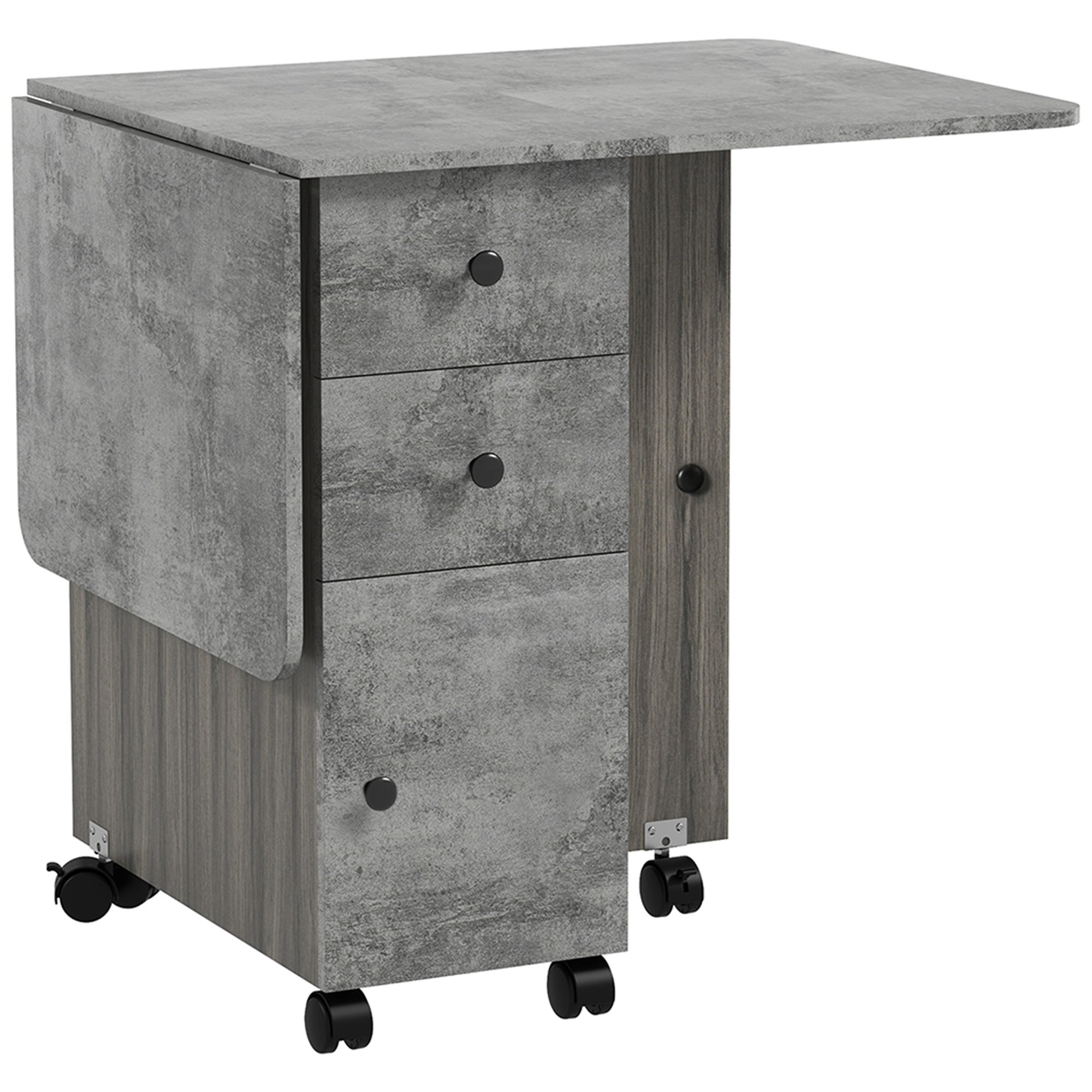 MCL Multi-Storage Six-Person Drop Leaf Dining Table