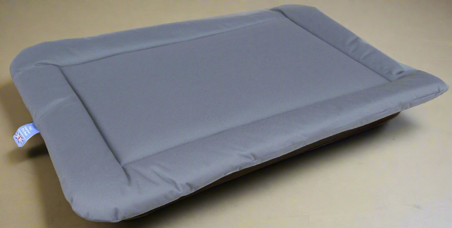 P&L Country Dog Heavy Duty Waterproof Rectangular Cushion Pad Dog Beds. - Jumbo L X W X D Grey