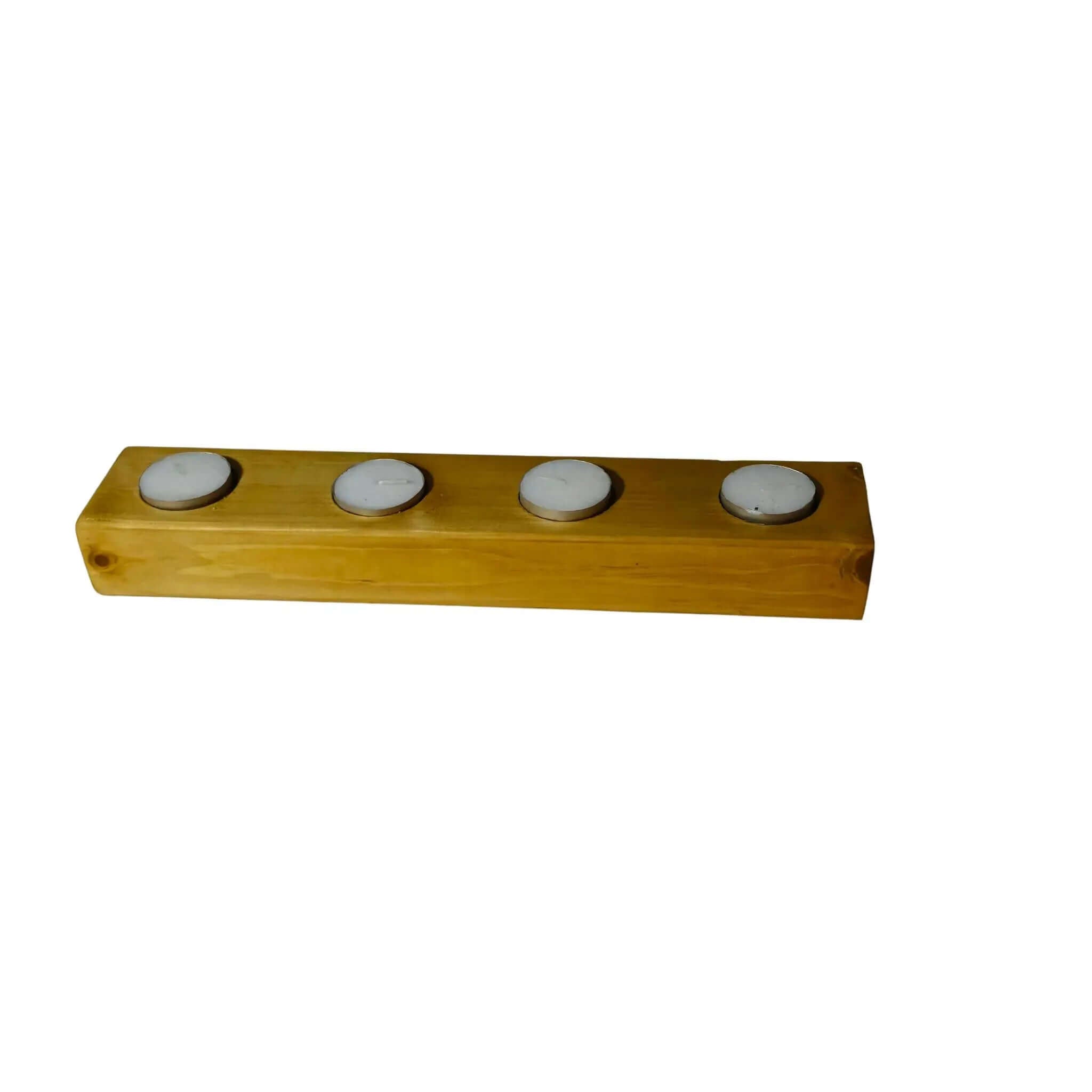 Rustic Wooden Light candle holder - Candles