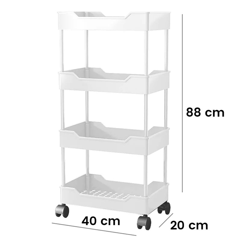 Tier Mobile Kitchen Organizer Cart With Wheels Rolling Cart Storage Shelf Trolley Bathroom Storage Rack Bar Cart