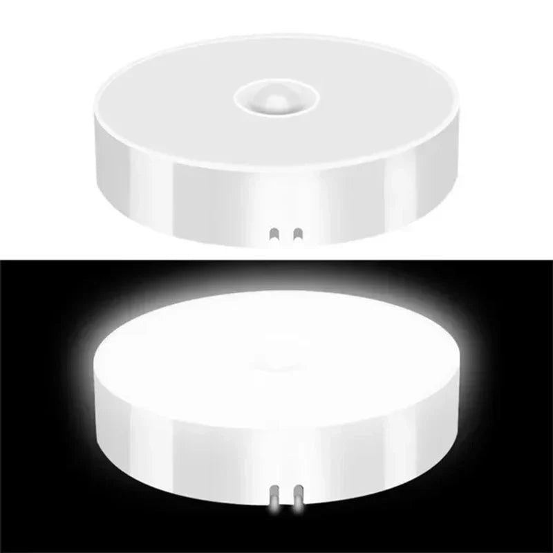 Motion Sensor LED Night Light B Rechargeable Night Lamp For Kitchen Cabinet Wardrobe Lamp Staircase Wireless LED Closet Light - Pcs WHITE