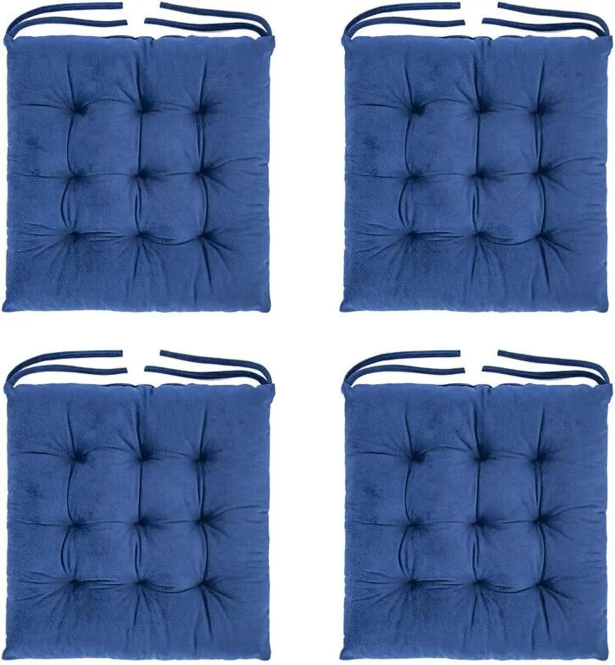 PCS Chair Seat Garden Pads Furniture Dining Patio Outdoor Tie On Cushions