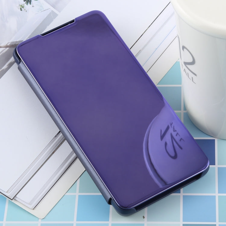 PU Electroplating Mirror Horizontal Flip Leather Case for Galaxy S, with Holder, For Galaxy S - For Galaxy S Sapphire Blue