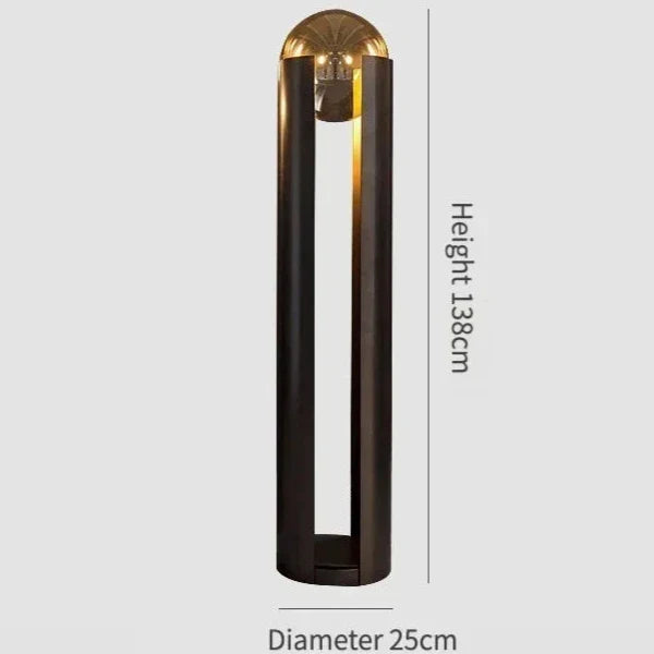 Norda Lamp - Tall Amber Glass Natural Light k