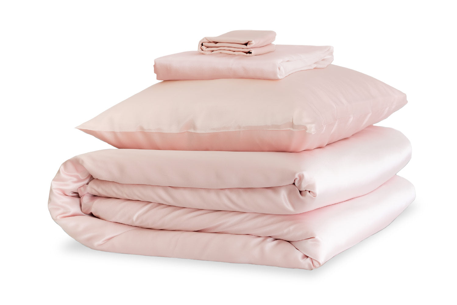 Precious Pink Silk Duvet Set - Single Standard Pillowcases