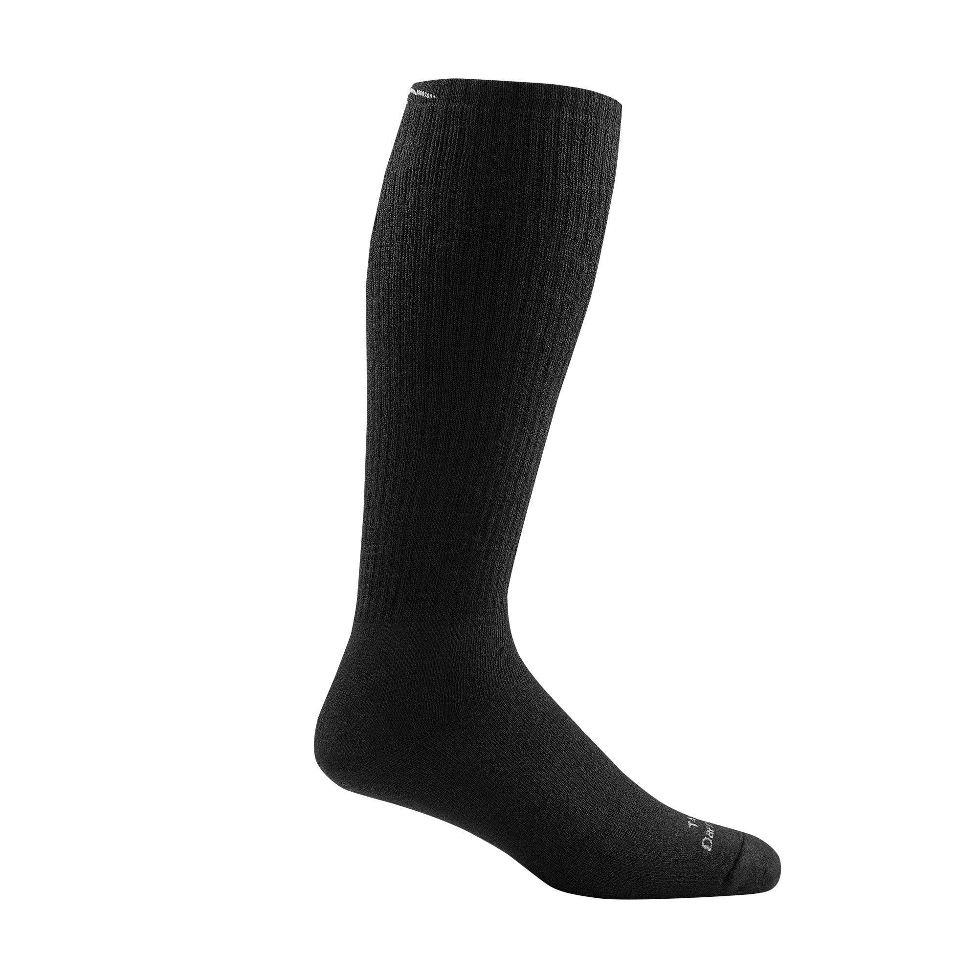 Mens Merino Wool Knee High Heavyweight Tactical Boot Socks with Full Cushion - M Black