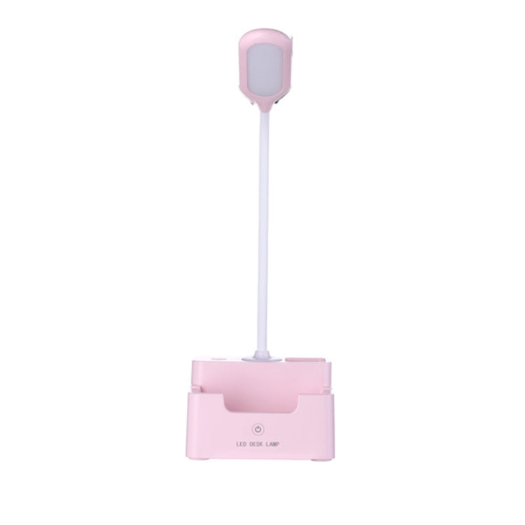 Student B Charging Bedroom Touch LED Eye Protection Multifunctional Creative Desk Lamp, With Fan, Without Fan - Without Fan Pink