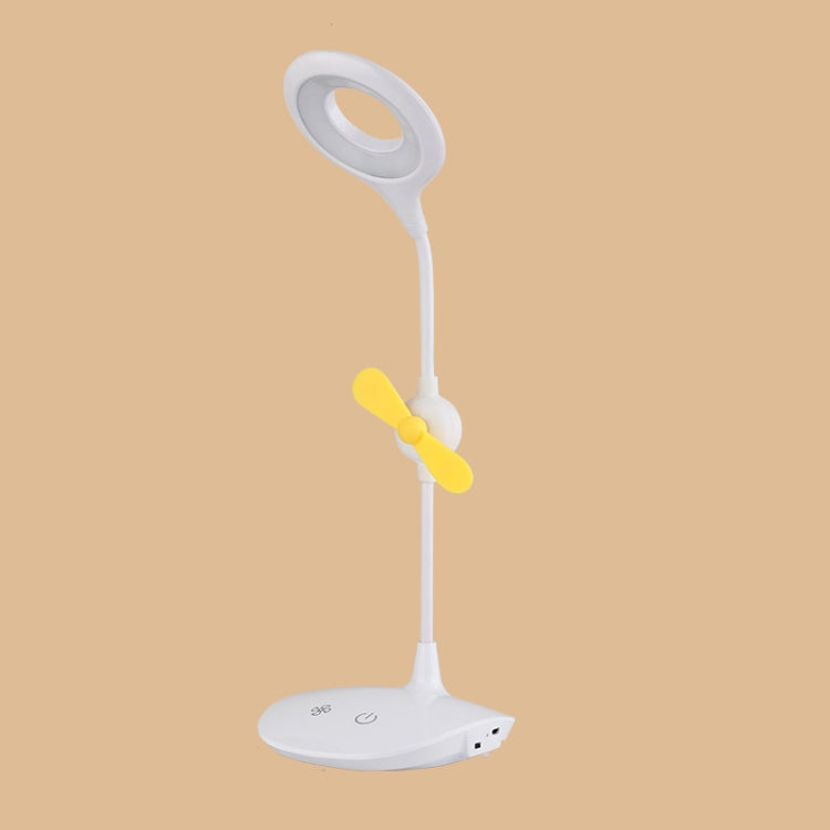 WS- LED Fan Desk Lamp Bedside Desk B Folding Desk Lamp, Water Drop, Ring, Pen Holder White Fan Blade, Pen Holder Yellow Fan Blade, Pen