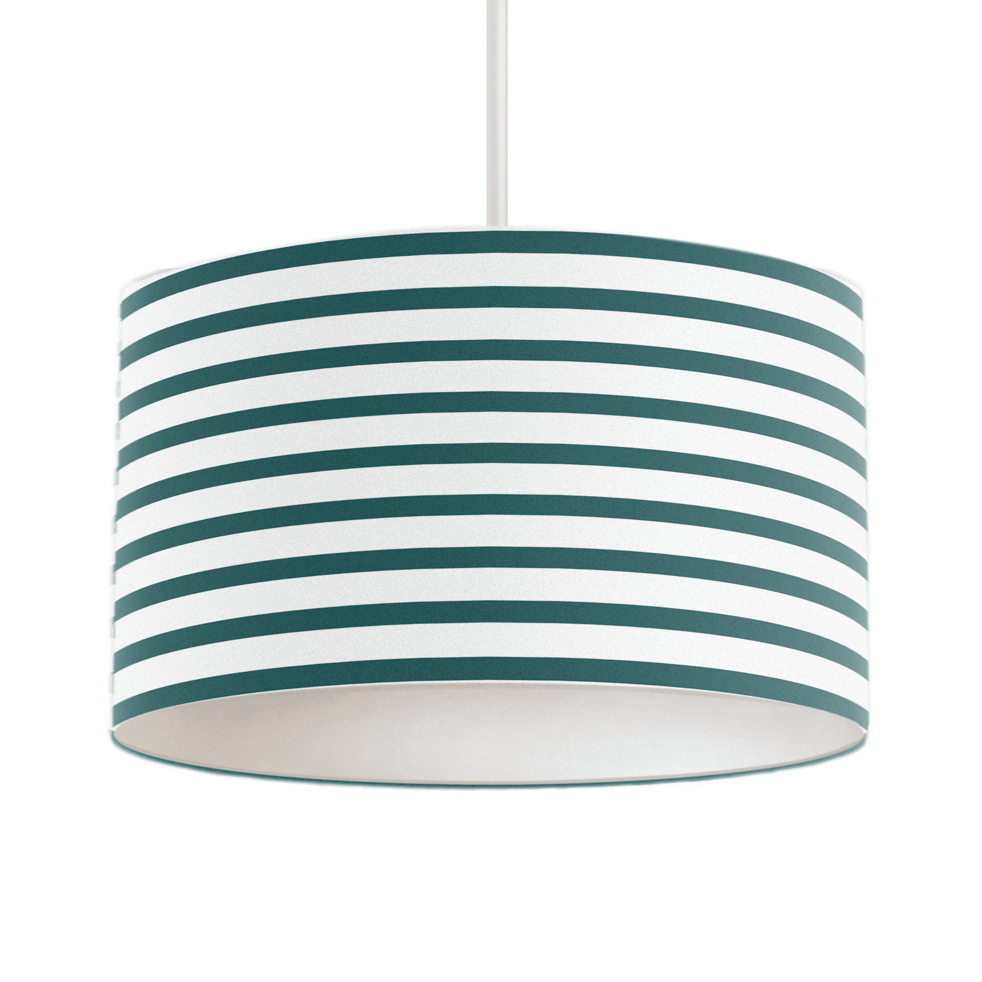 Teal and White Geometric Striped Lampshade, Ceiling or Table Lamp Shade - es Table Lamp shade