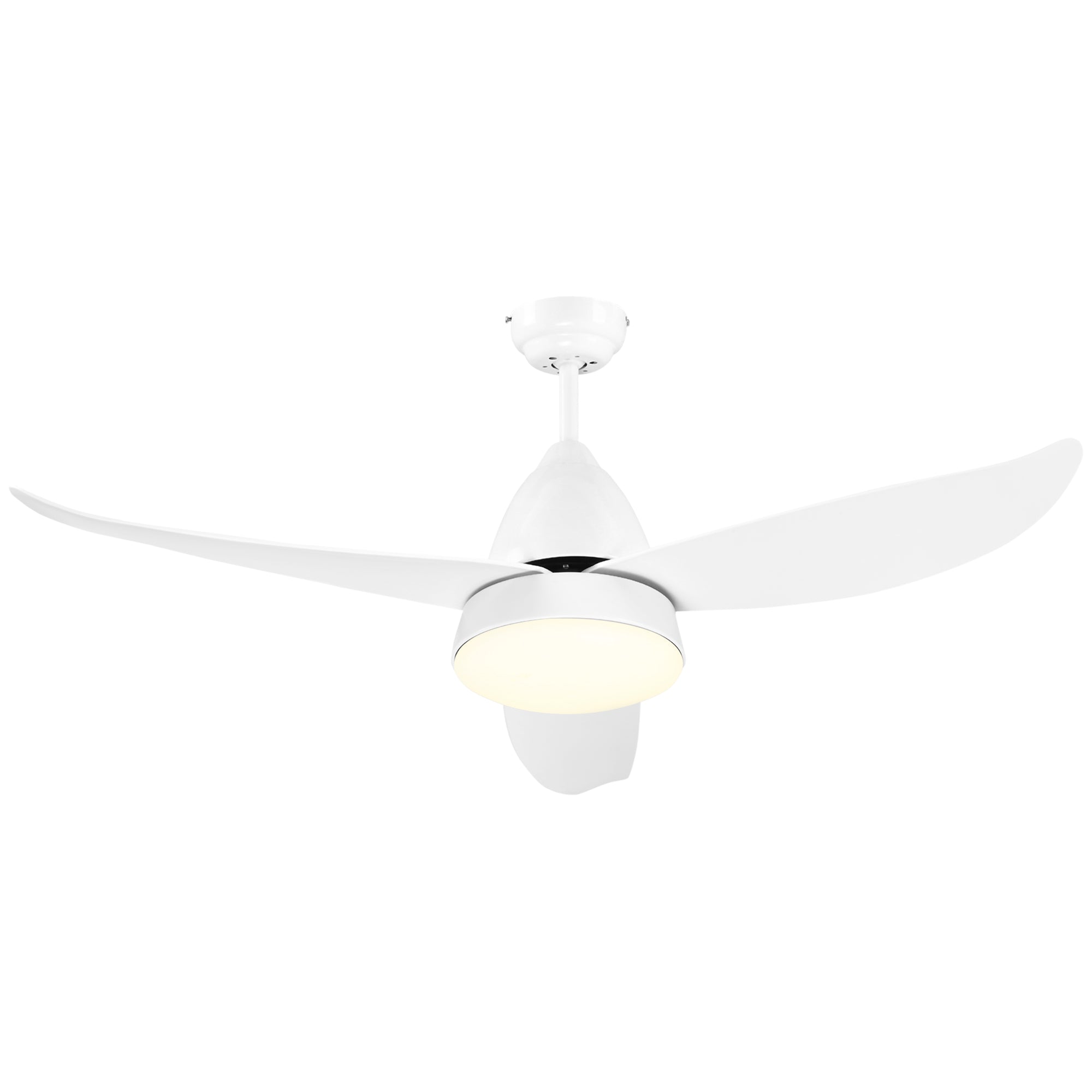 MCL Reversible Ceiling Fan with Light, Blades Indoor Modern Mount White LED Lighting Fan with Remote Controller, for Bedroom, Living Room