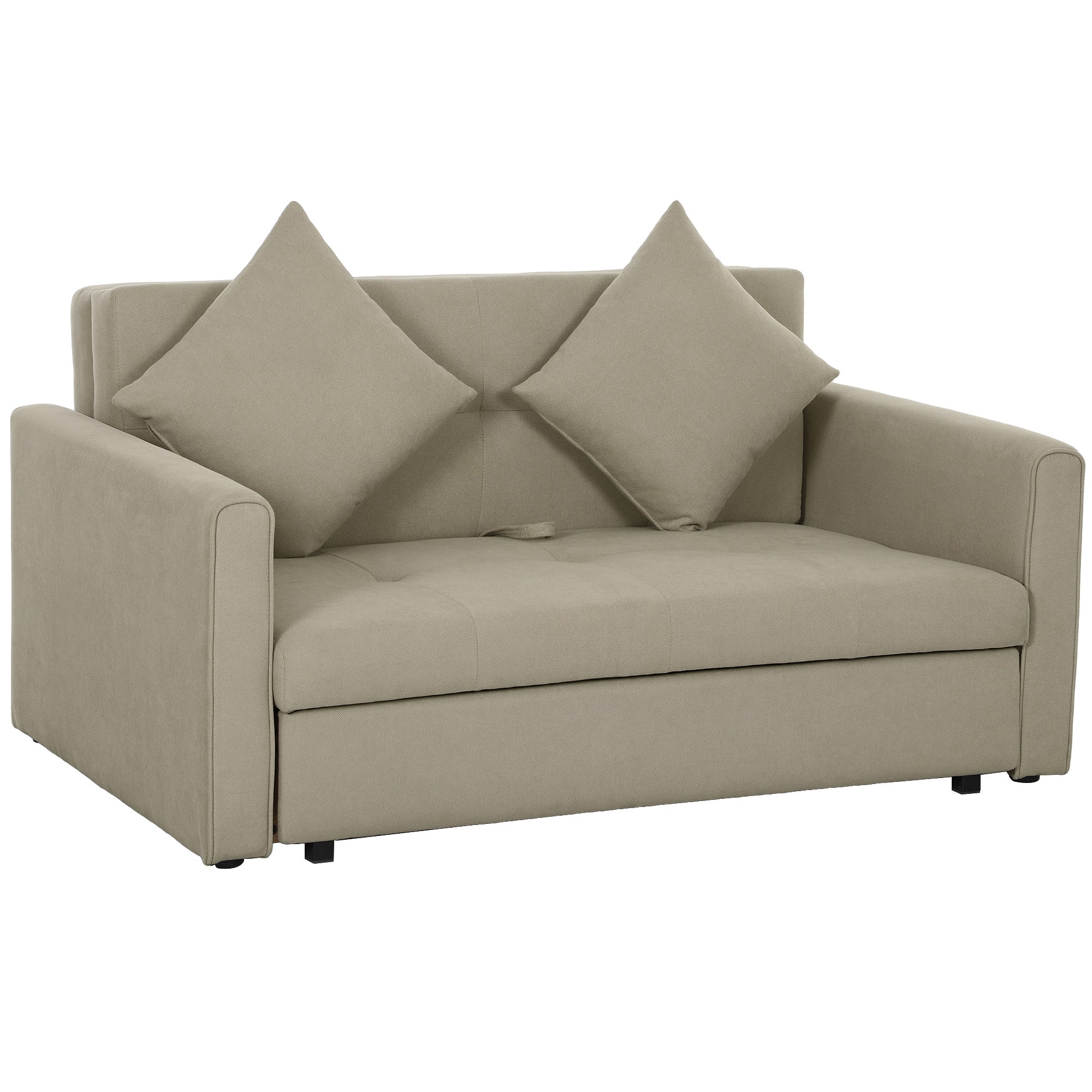 HOMCOM Seater Sofa Bed Convertible Bed Settee w Cushions