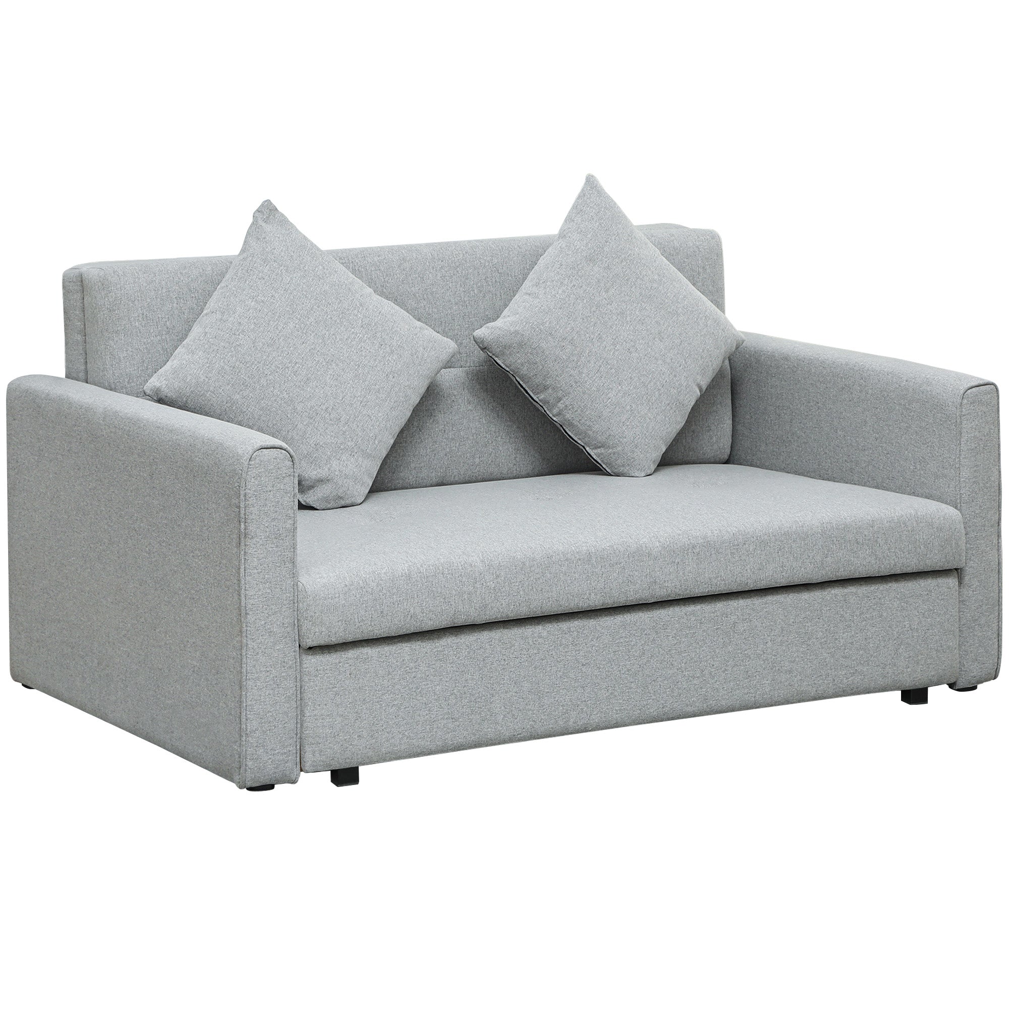 HOMCOM Seater Sofa Bed Convertible Bed Settee w Cushions