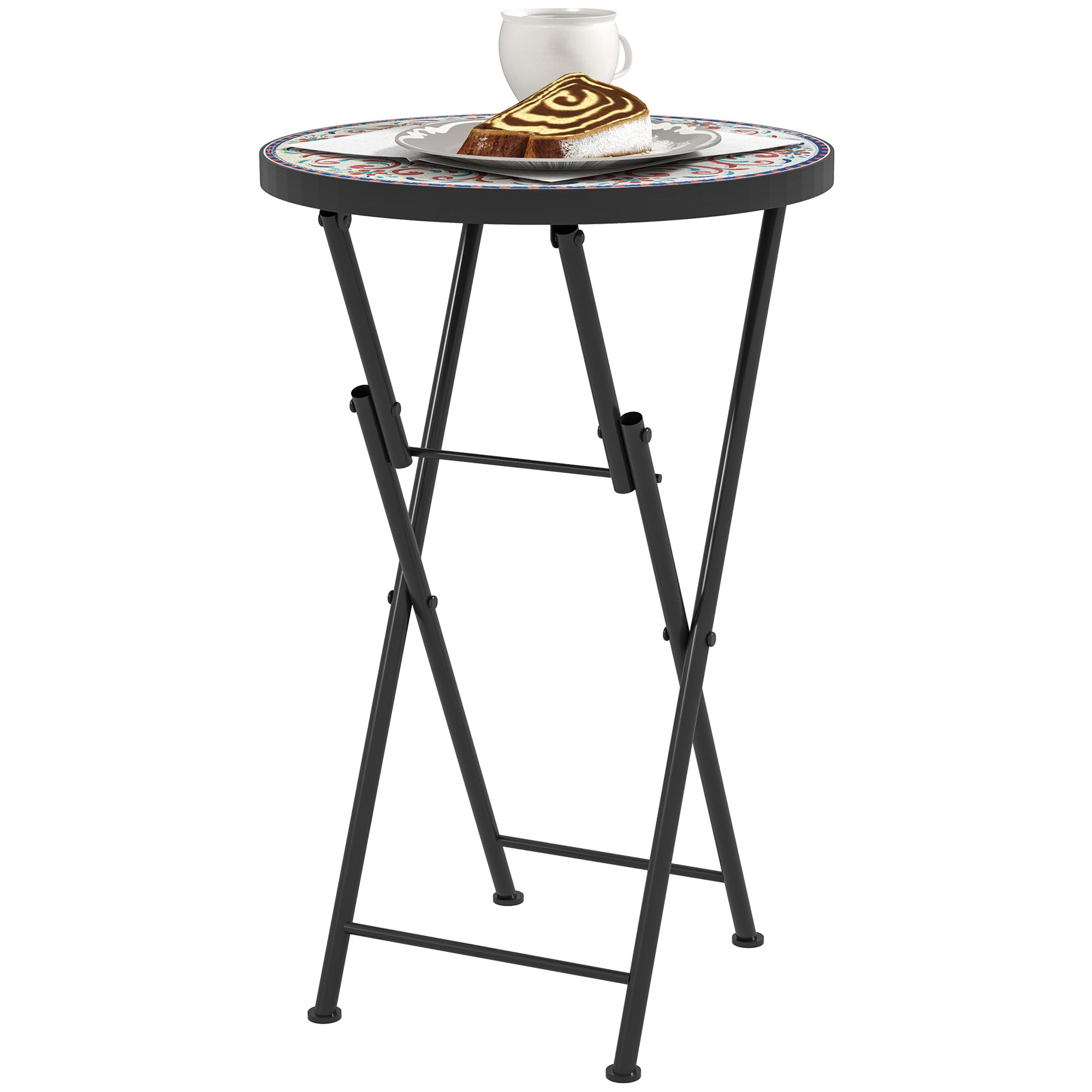 Outsunny Mosaic Garden Table, . Folding Coffee Table