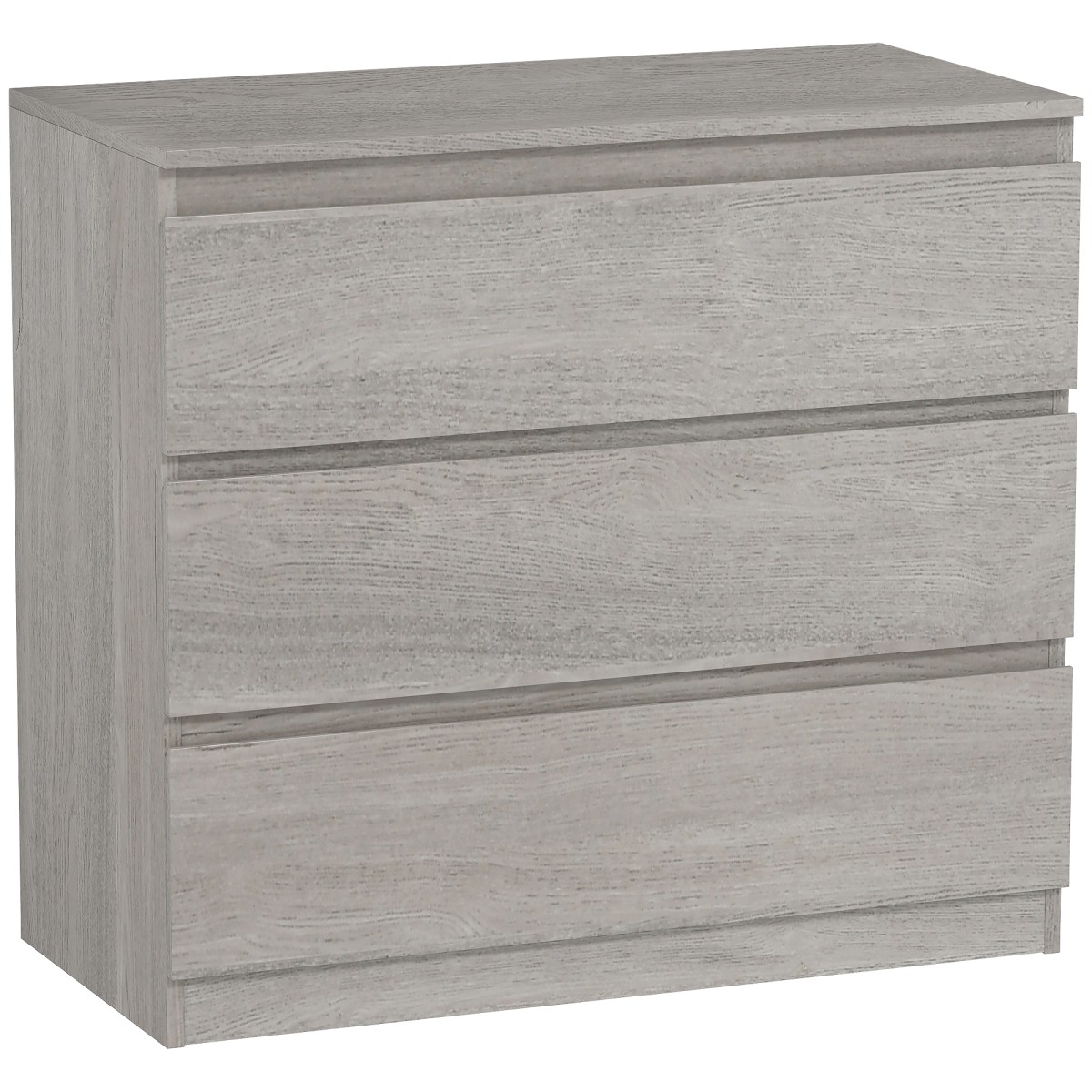 HOMCOM Chest of Drawers, Drawer Storage Cabinet Unit for Bedroom - Grey Wood Effect