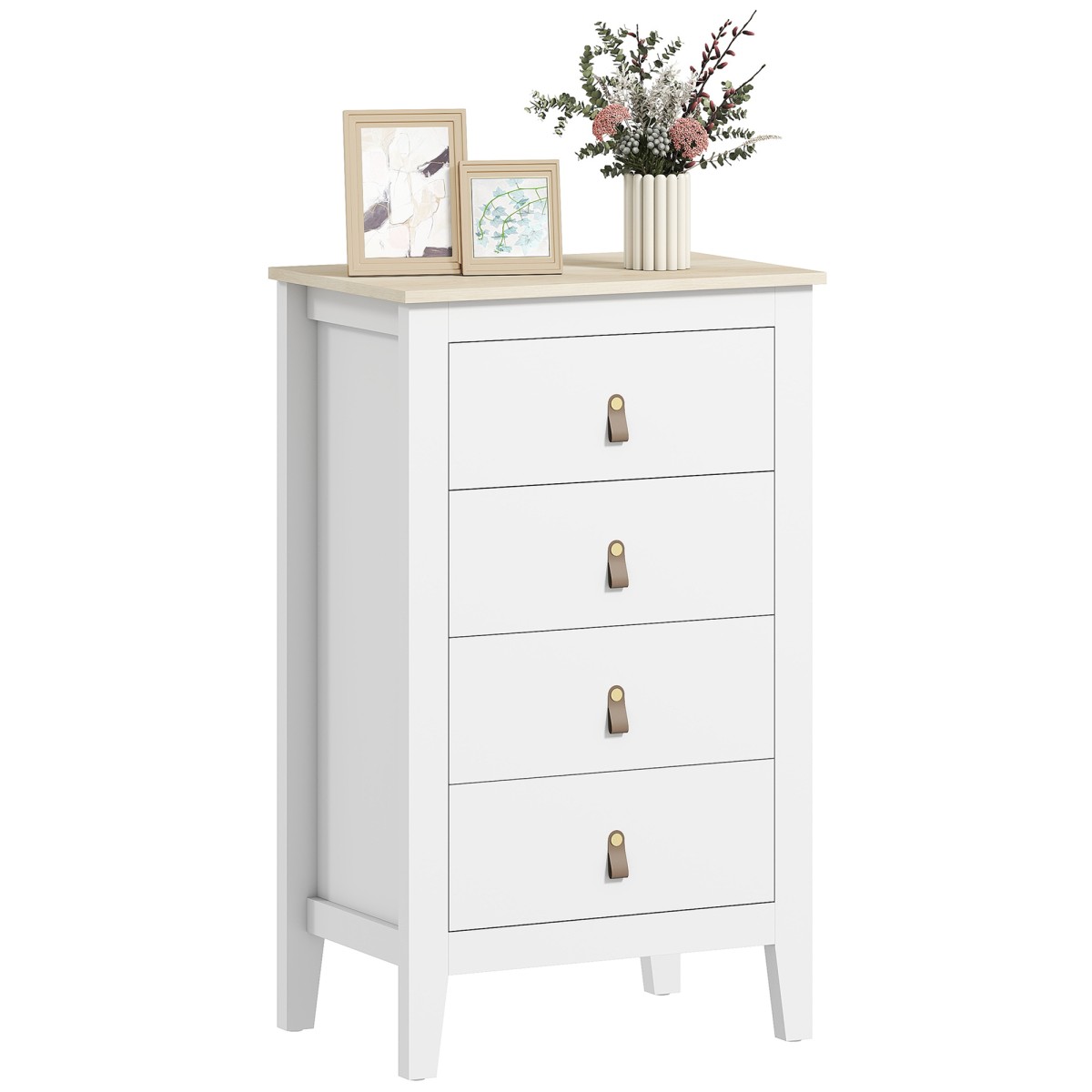 HOMCOM Bedroom Chest of Drawers, Modern Drawer Dresser