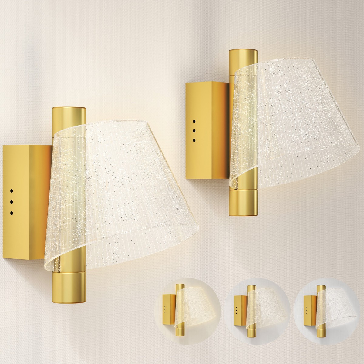 HOMCOM Led Wall Lamp Pack, Modern Indoor Starry Wall Light
