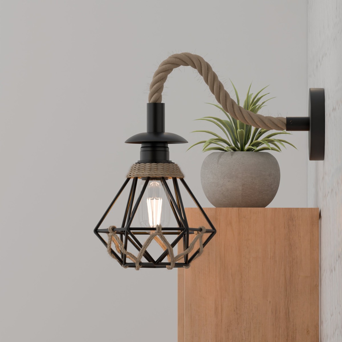 Diamond Cage Wall Light