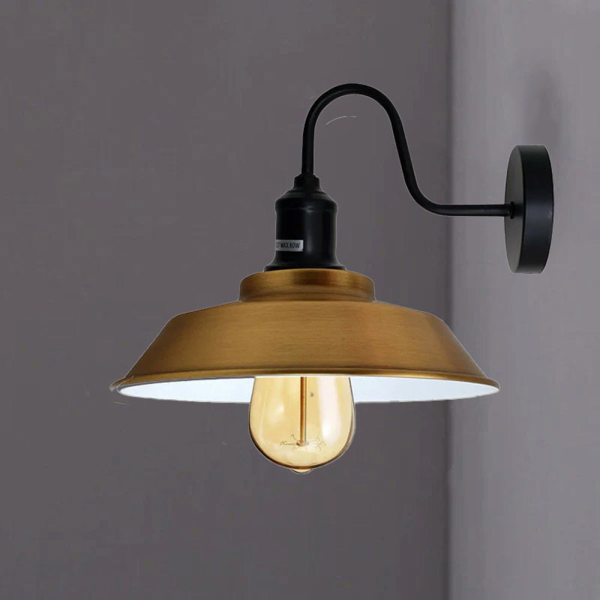Metal Wall Lights Shade Indoor Retro Wall Sconce Lighting Wall Lamp~