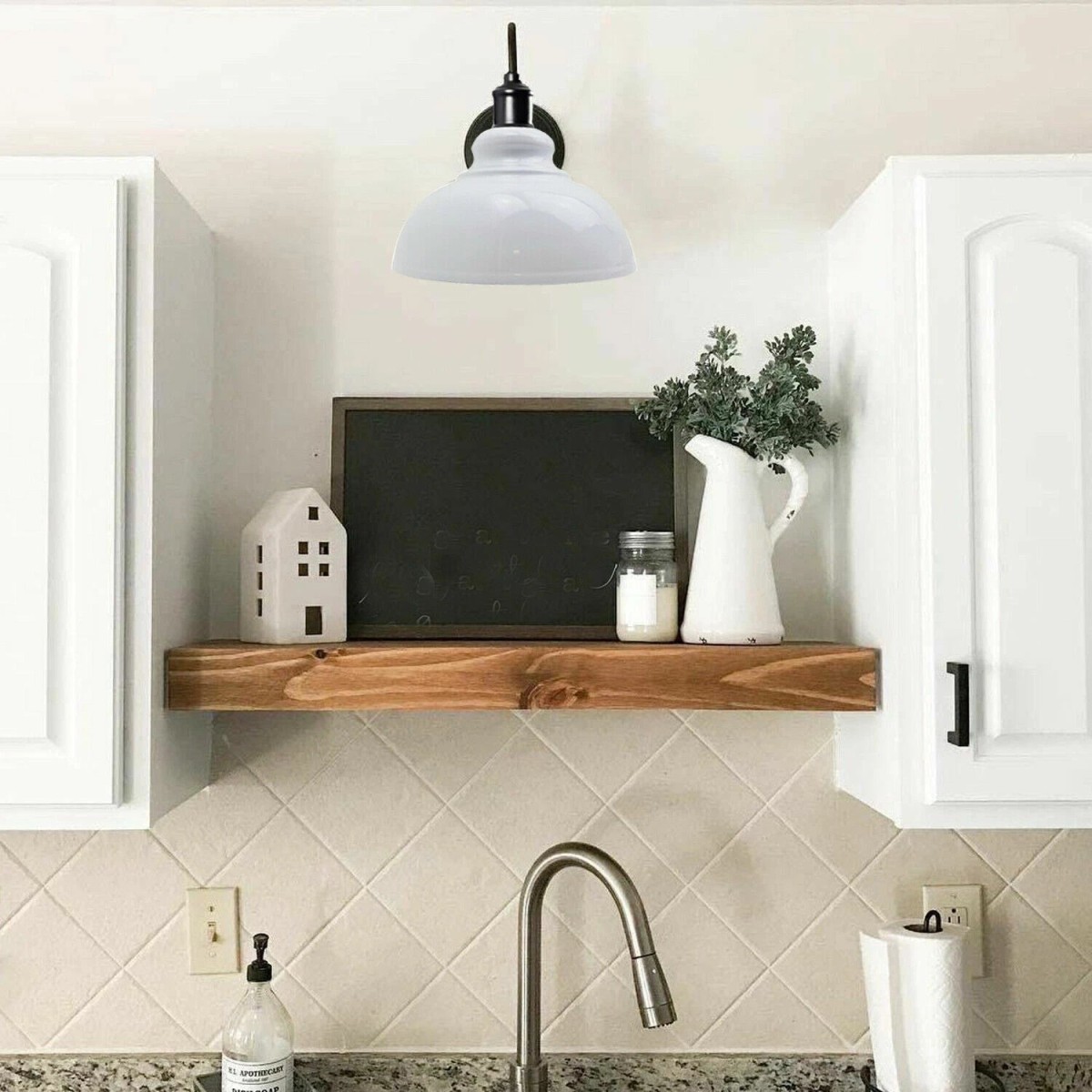 Wall Light Lamp Sconce curvy shaped Lamp shade with U bend Handle~