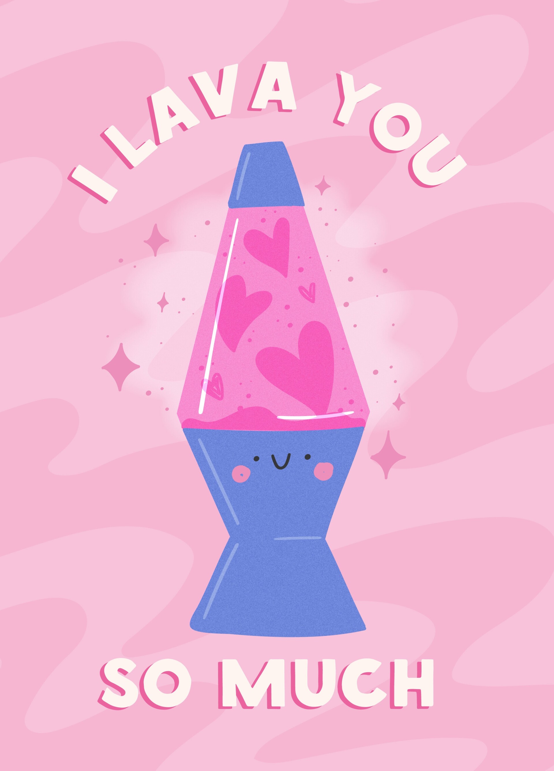 Lava Lamp Valentine's Card - Large mm x mm