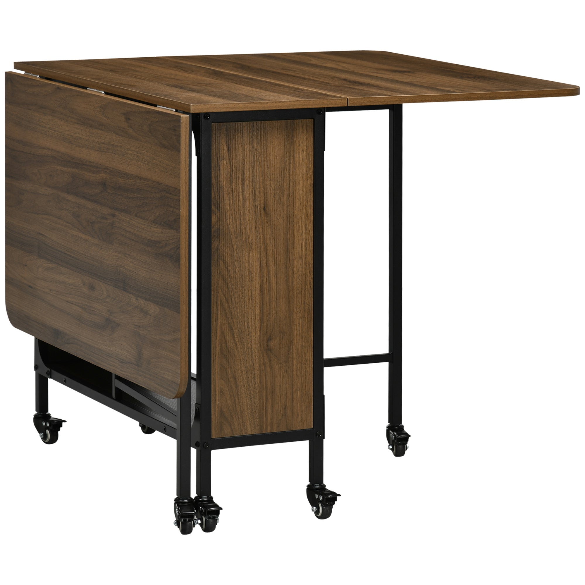 MCL Six-Person Drop Leaf Dining Table - BrownBlack