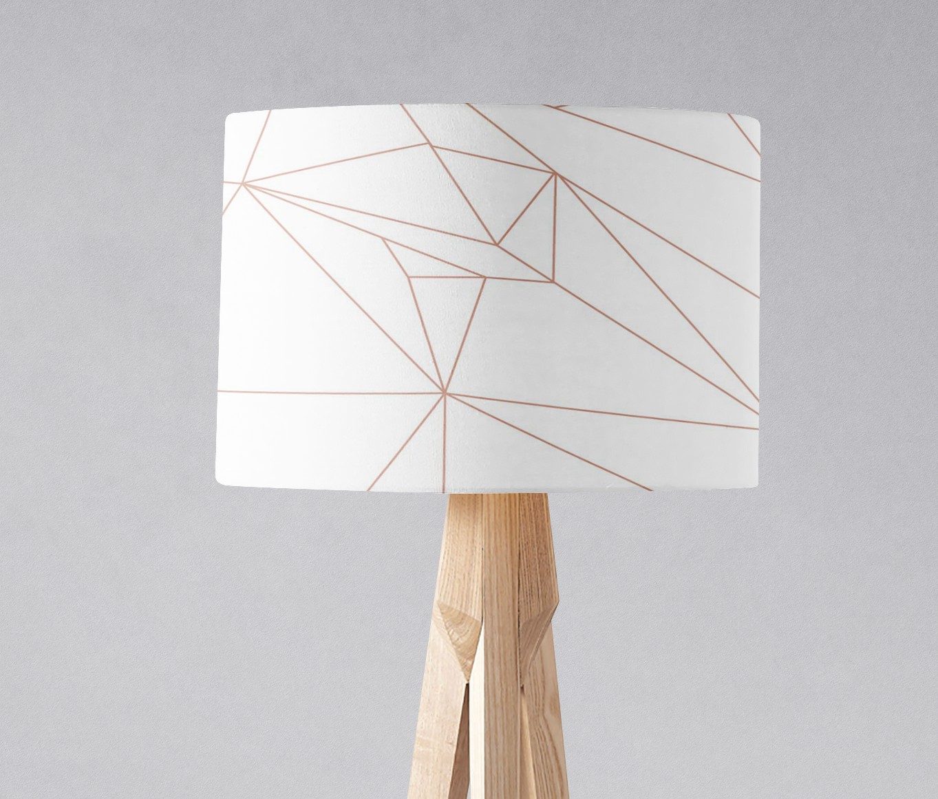 White and Rose Gold Lines Lampshade - es Table Lamp shade