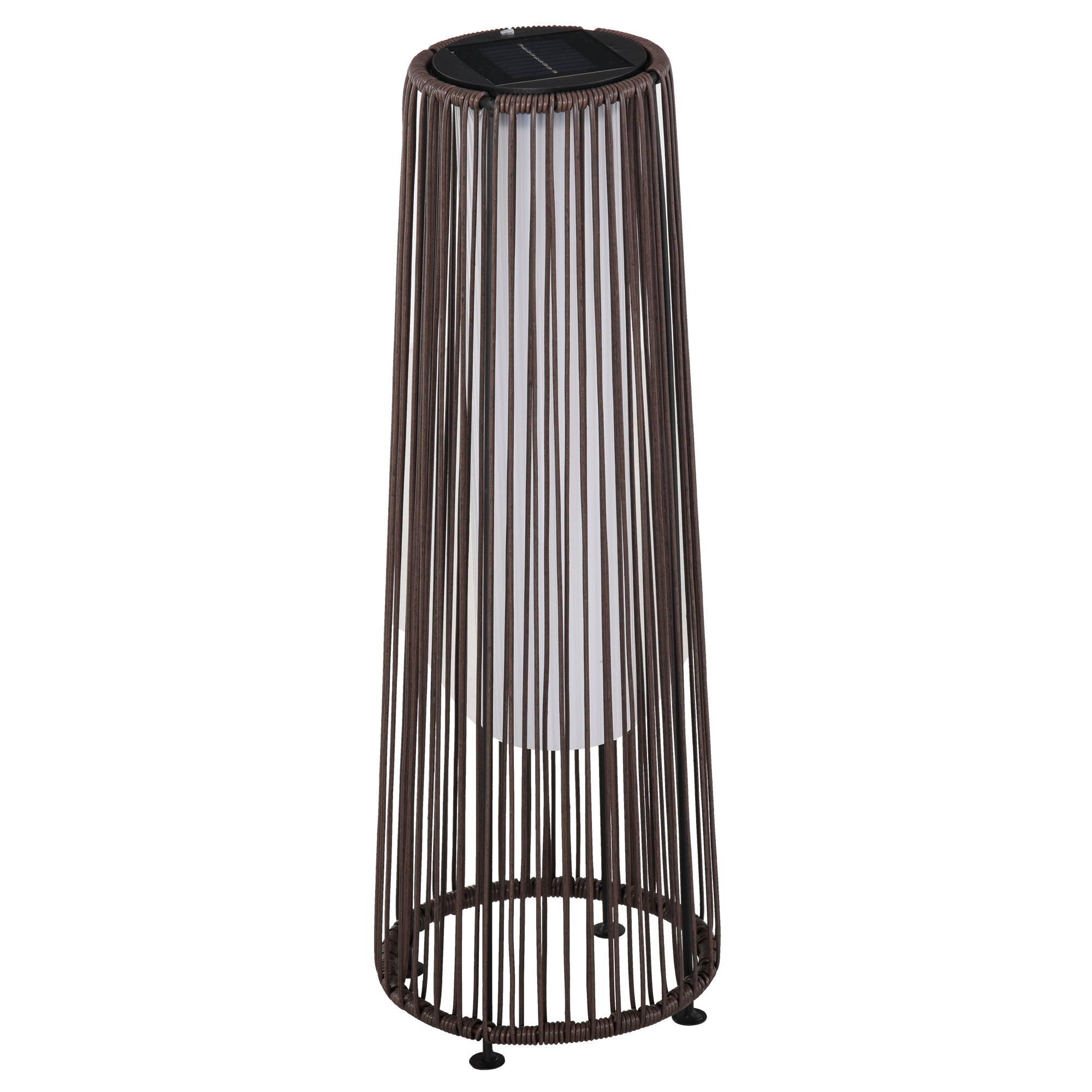MCL Patio Garden PE Rattan Solar Lights Woven Resin Wicker Lantern Auto OnOff Solar Powered Lights for Porch, Yard, Lawn, Courtyard, Indoor