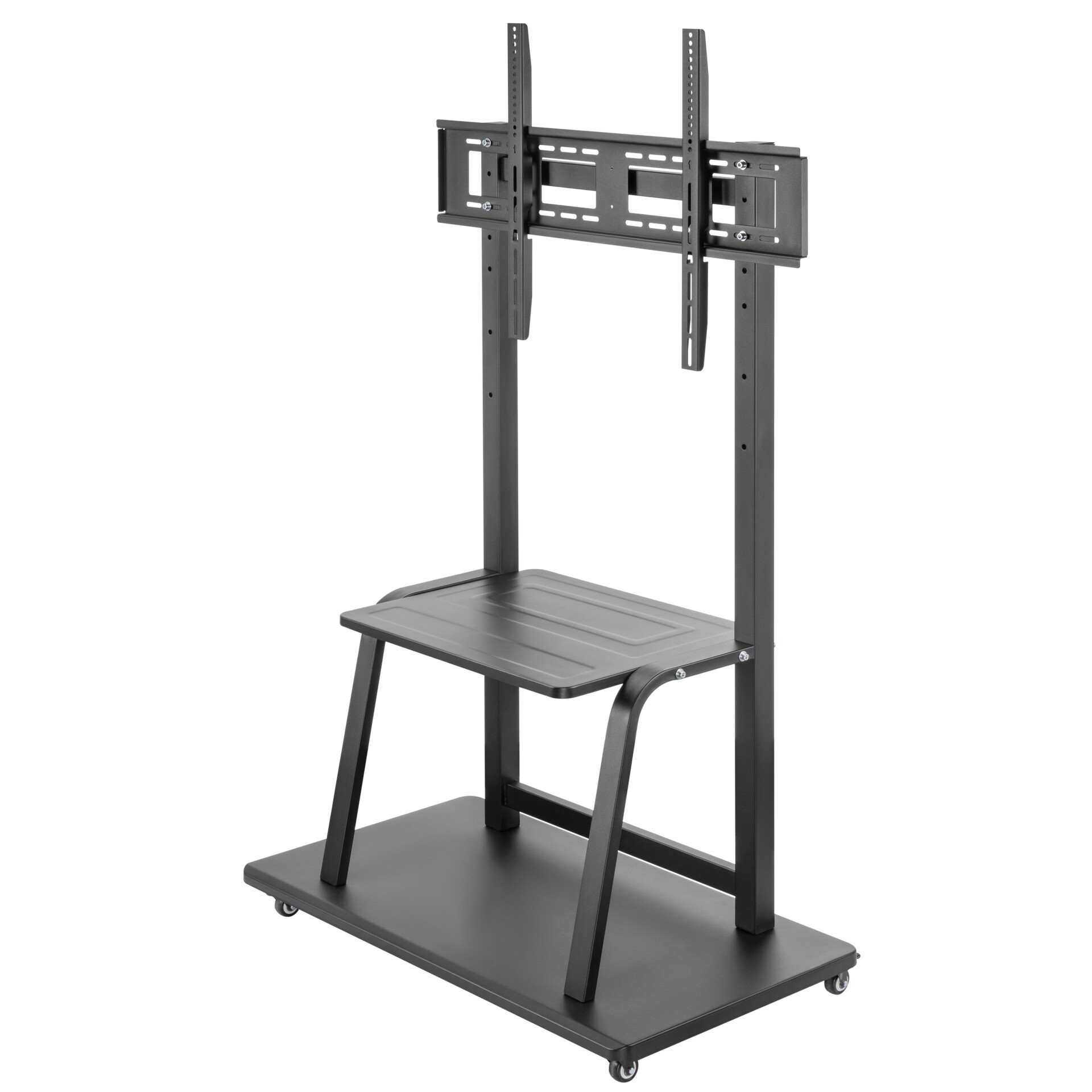 ProperAV Mobile TV Trolley Stand on Wheels for " - " Screens kg Capacity VESA Max. x