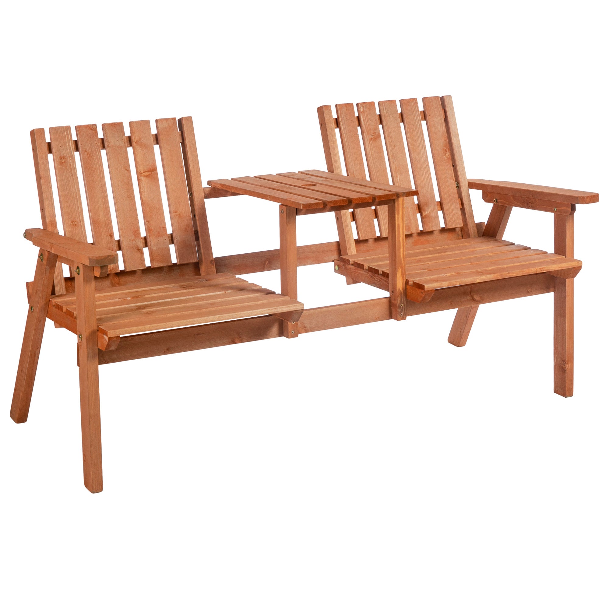 MCL -Seater Fir Wood Bench w Centre Table