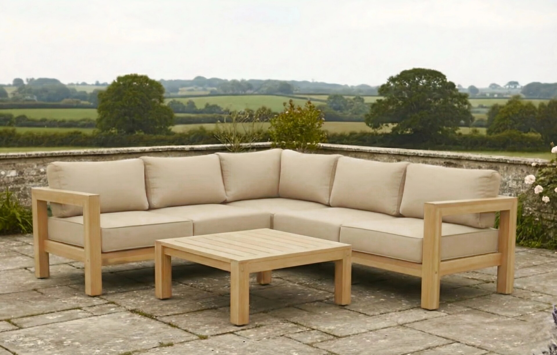 Adelaide Seater Wooden Corner Garden Sofa Set