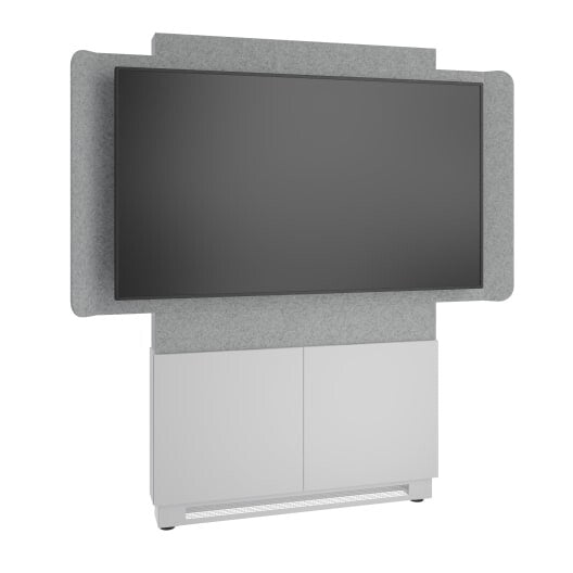 Middle Atlantic Products Forum Floor-to-Wall Mounted " -Bay Display Stand for " to " Display, Light Finish