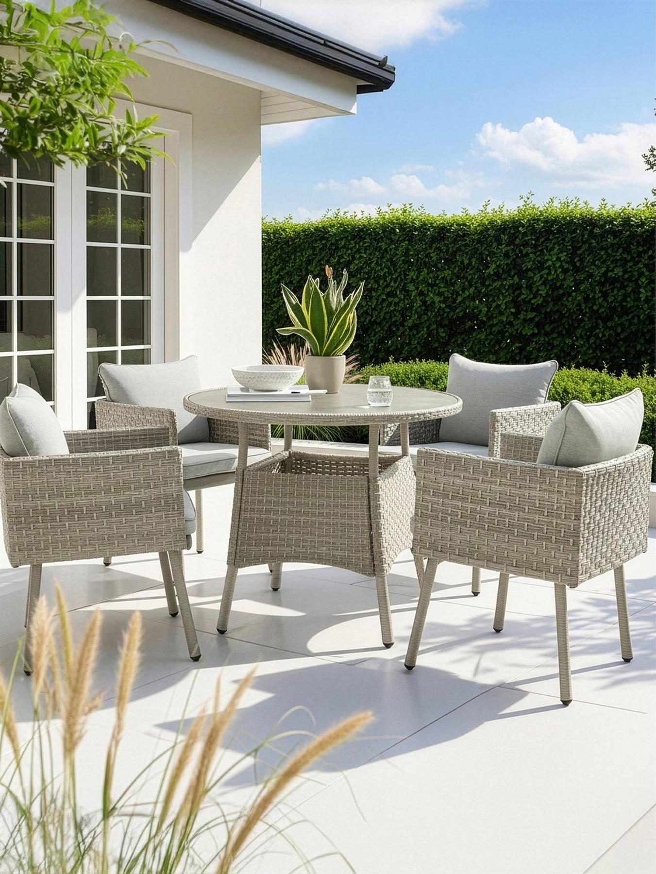 Antigua -Seater Dining Set Garden Patio Furniture Table Chairs
