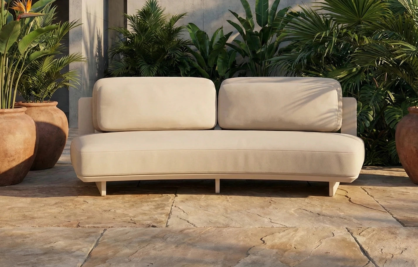 Harbour Seater Aluminium Curved Garden Modular Garden Sofa