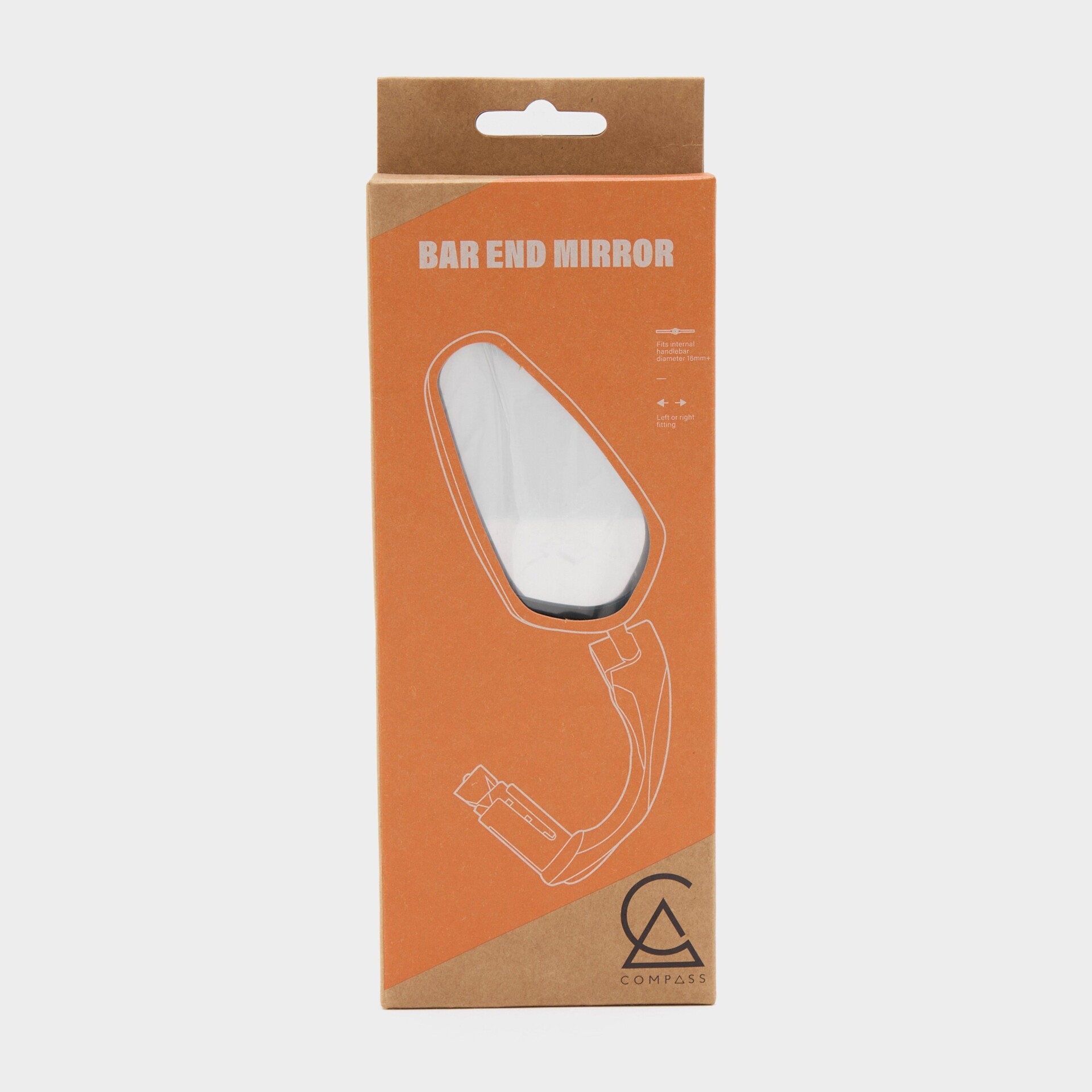 Cycle Bar End Mirror - Silver One Size