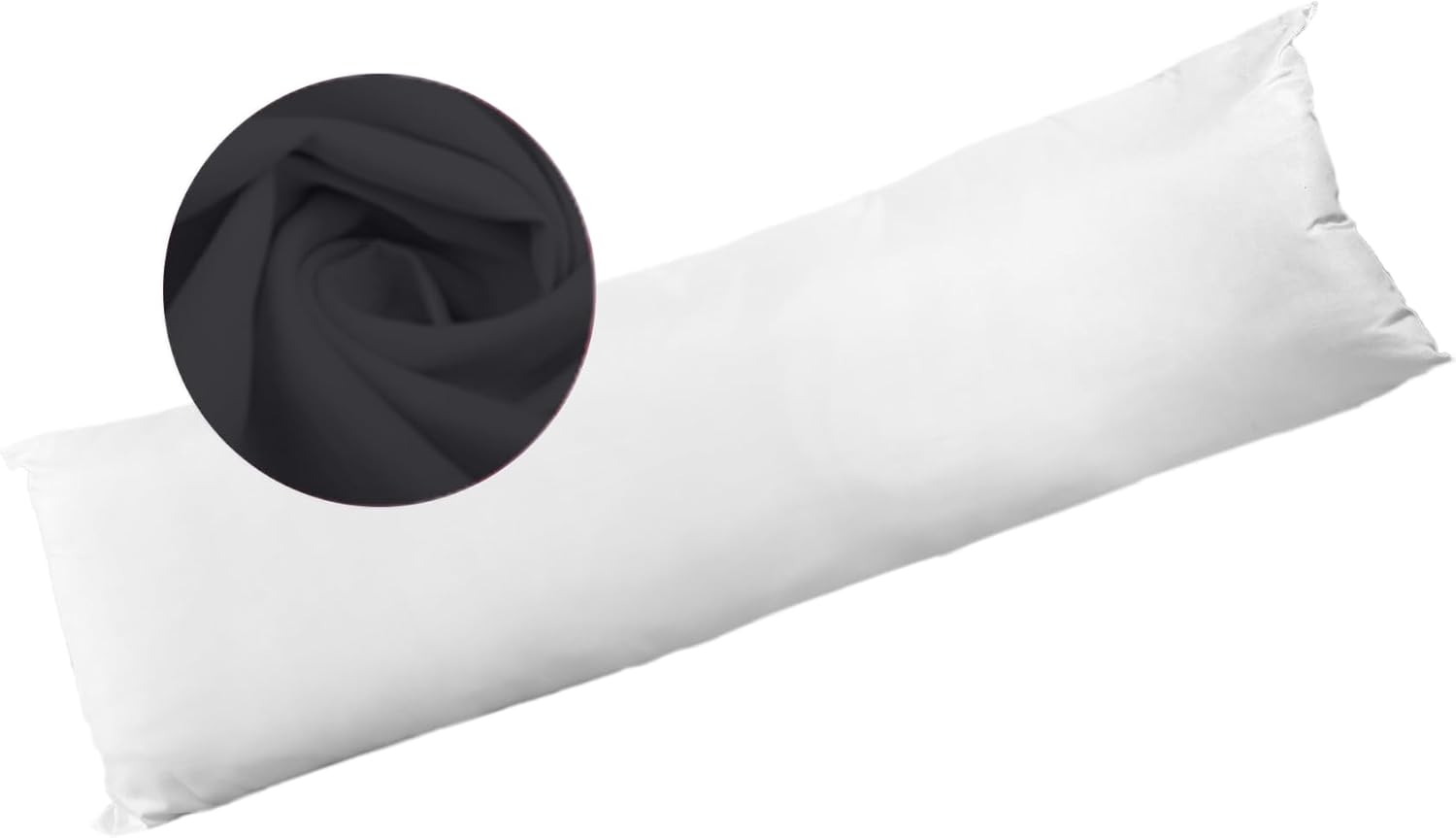 King Bolster Pillow Hollowfibre Filled with Free Pillowcase