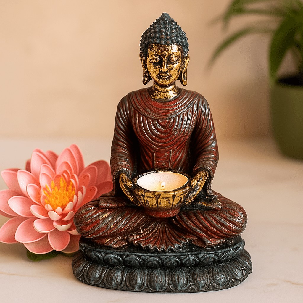 Buddha Candle Holder Antique