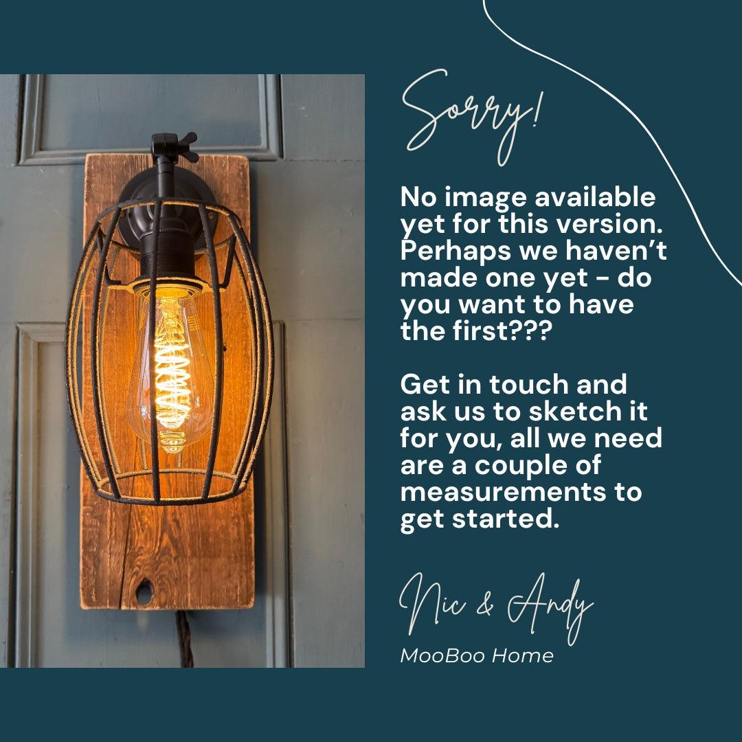 Caged Wall Light Sconce - fixed rod and mains power