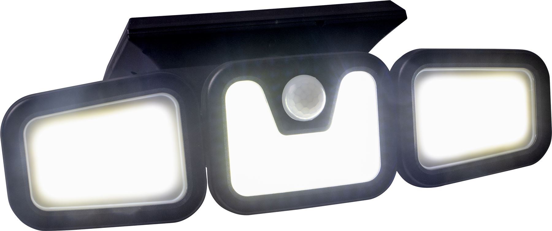 Solar Powered PIR Motion Sensor Wall Security Light with Adjustable COB LED Heads