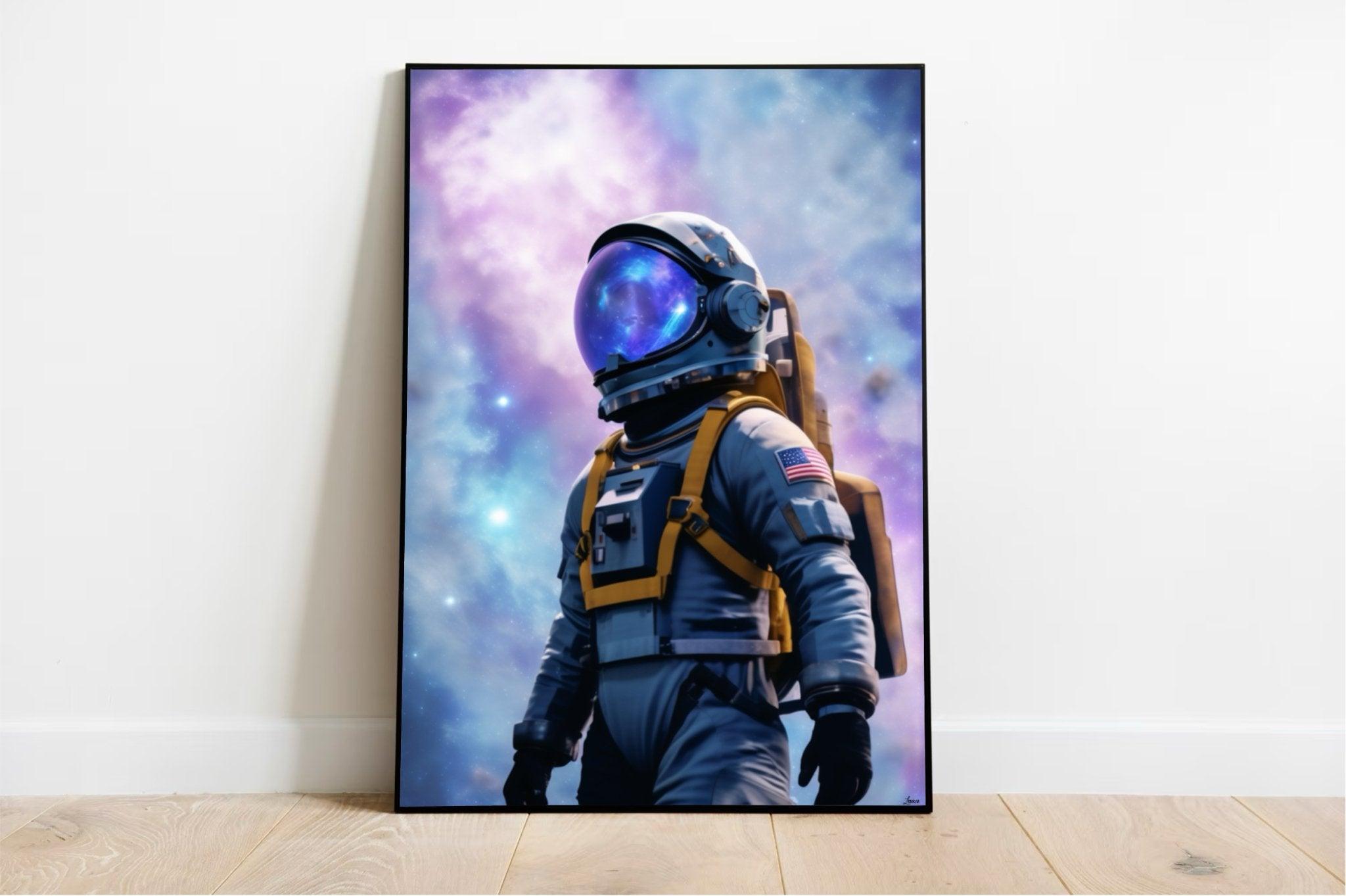 Celestial Odyssey Cosmic Wall Art Print - A