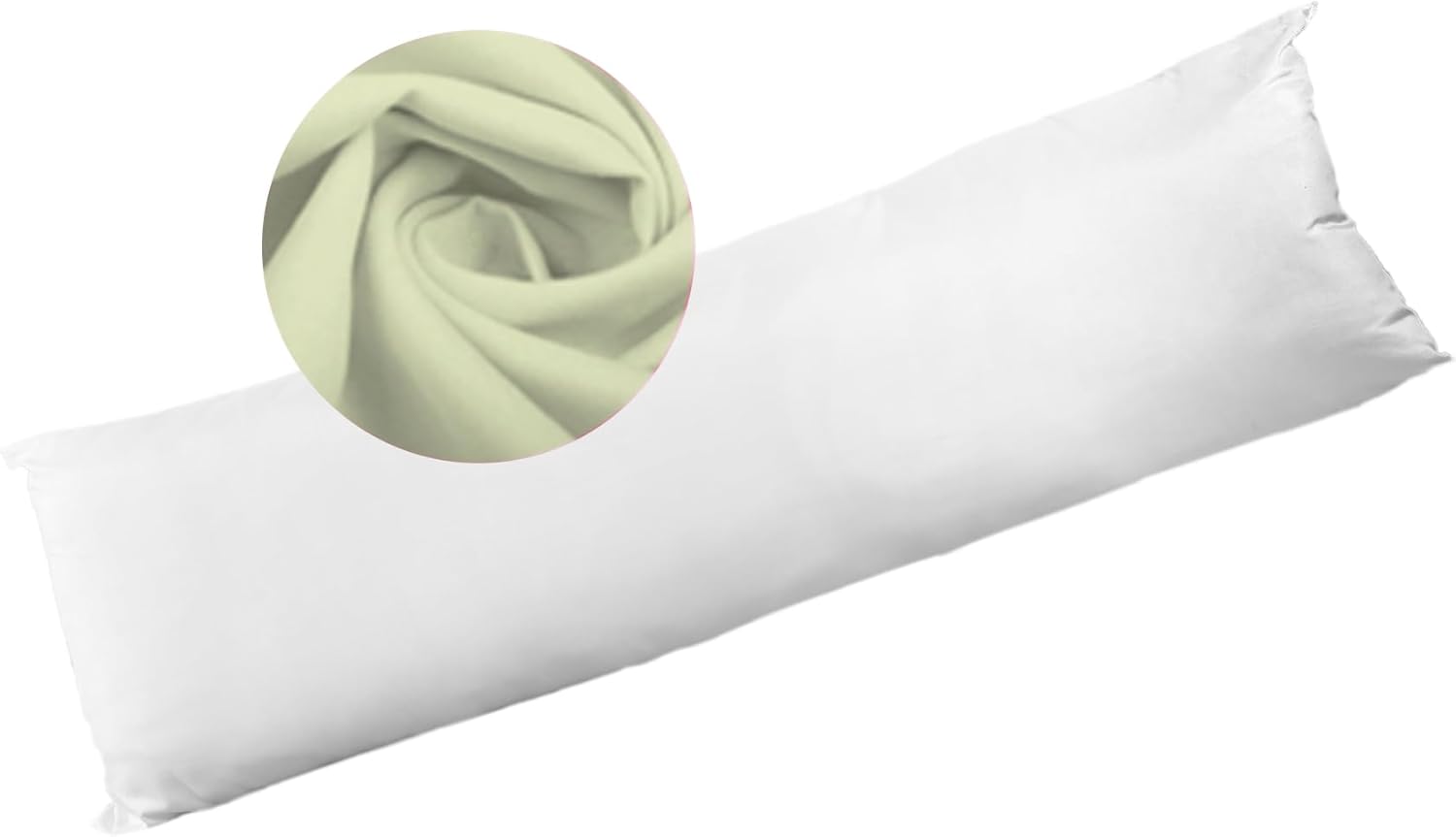 Double Bolster Pillow Hollowfibre Filled with Free Pillowcase